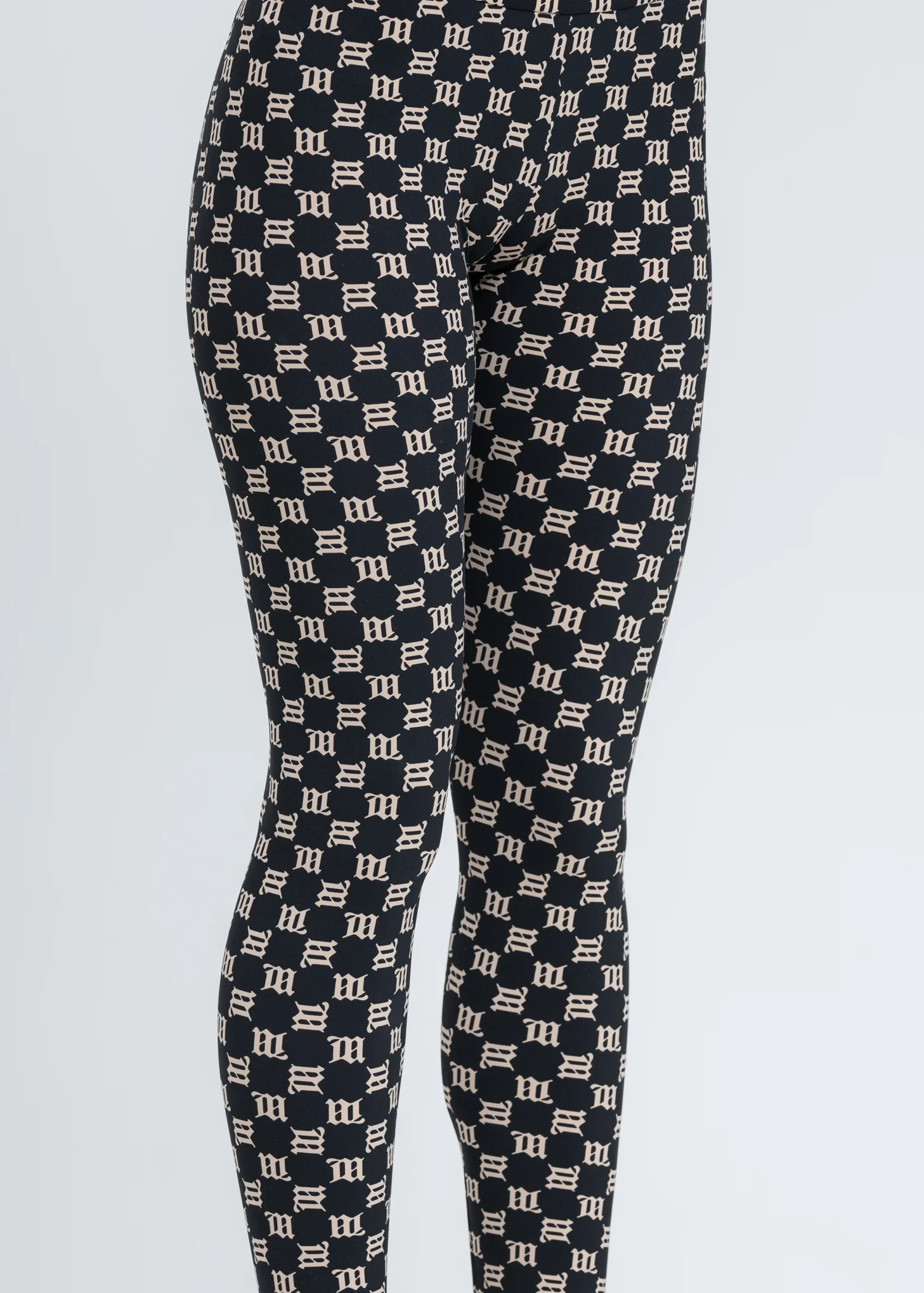 Black Monogram Lara Leggings - Image 4