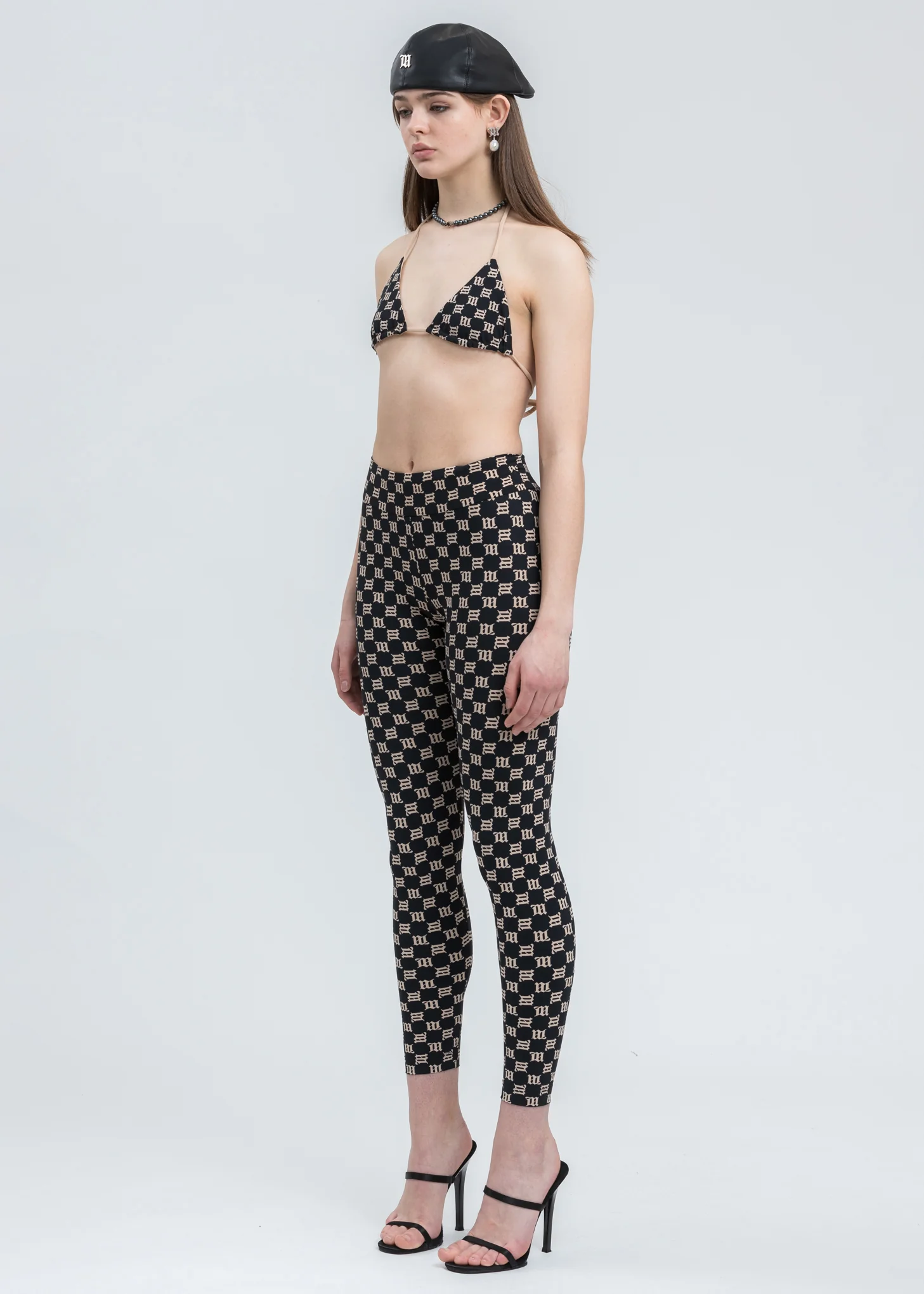 Black Monogram Lara Leggings - Image 6