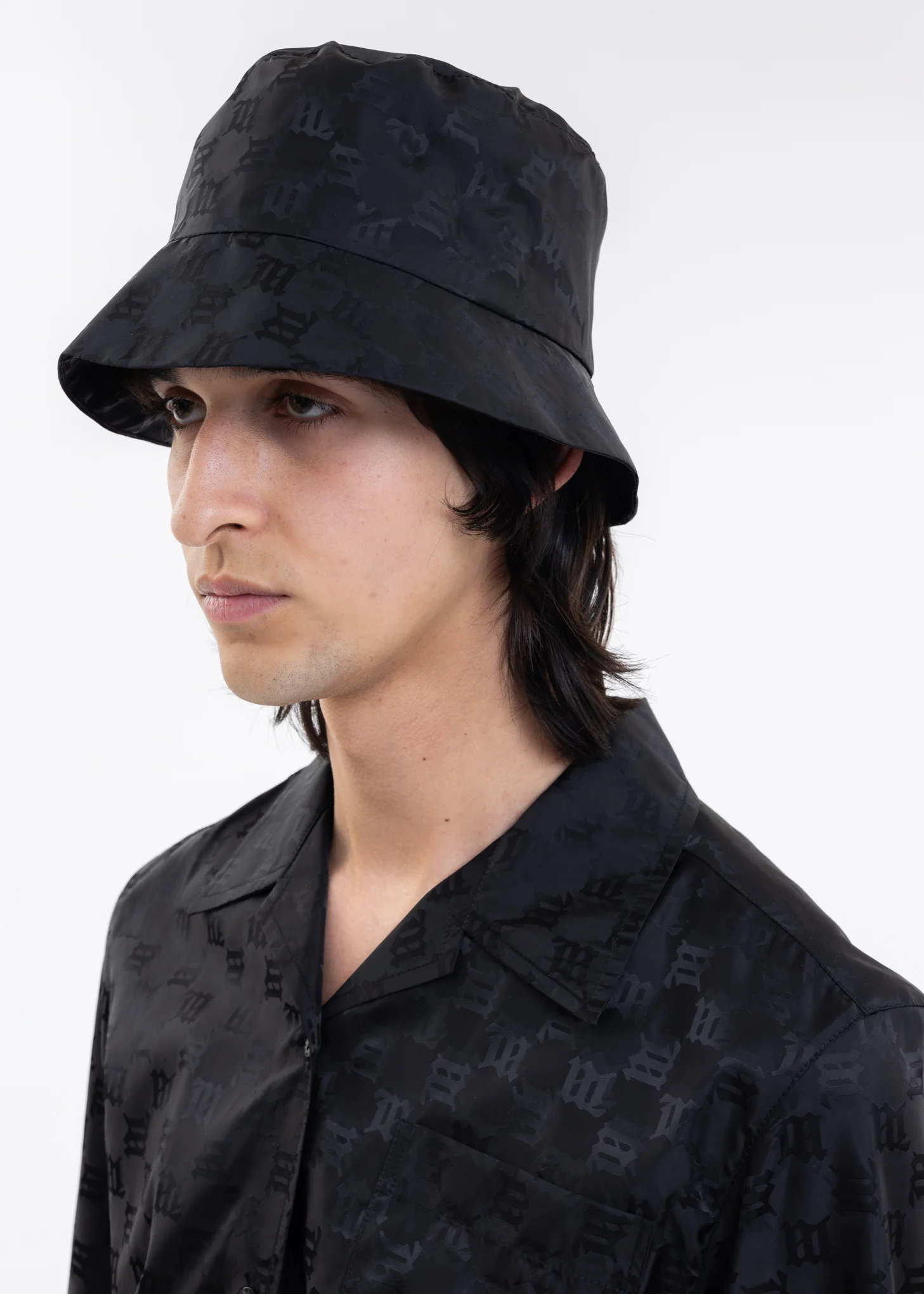 Black MONOGRAM NYLON Bucket Hat