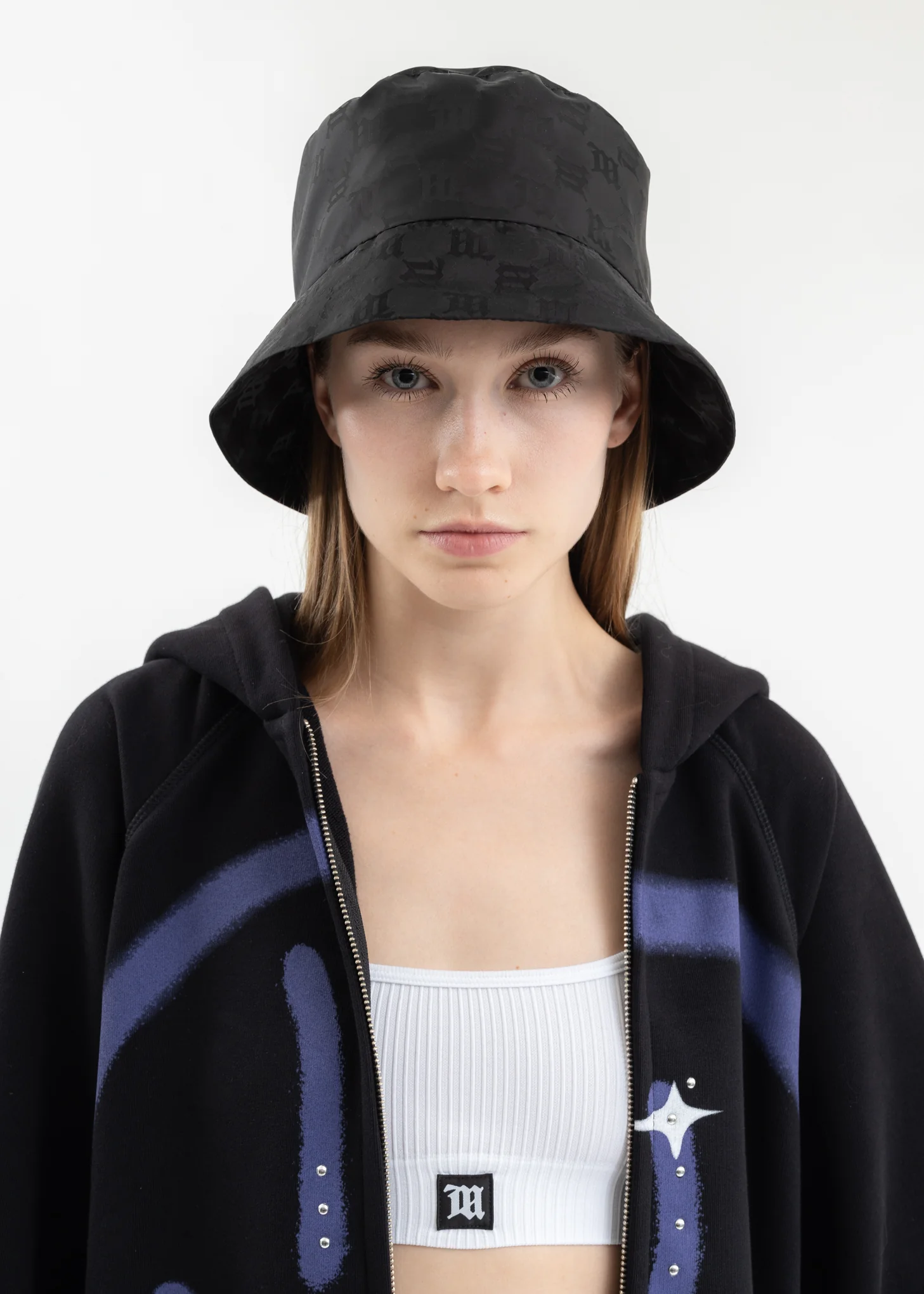 Black MONOGRAM NYLON Bucket Hat - Image 3