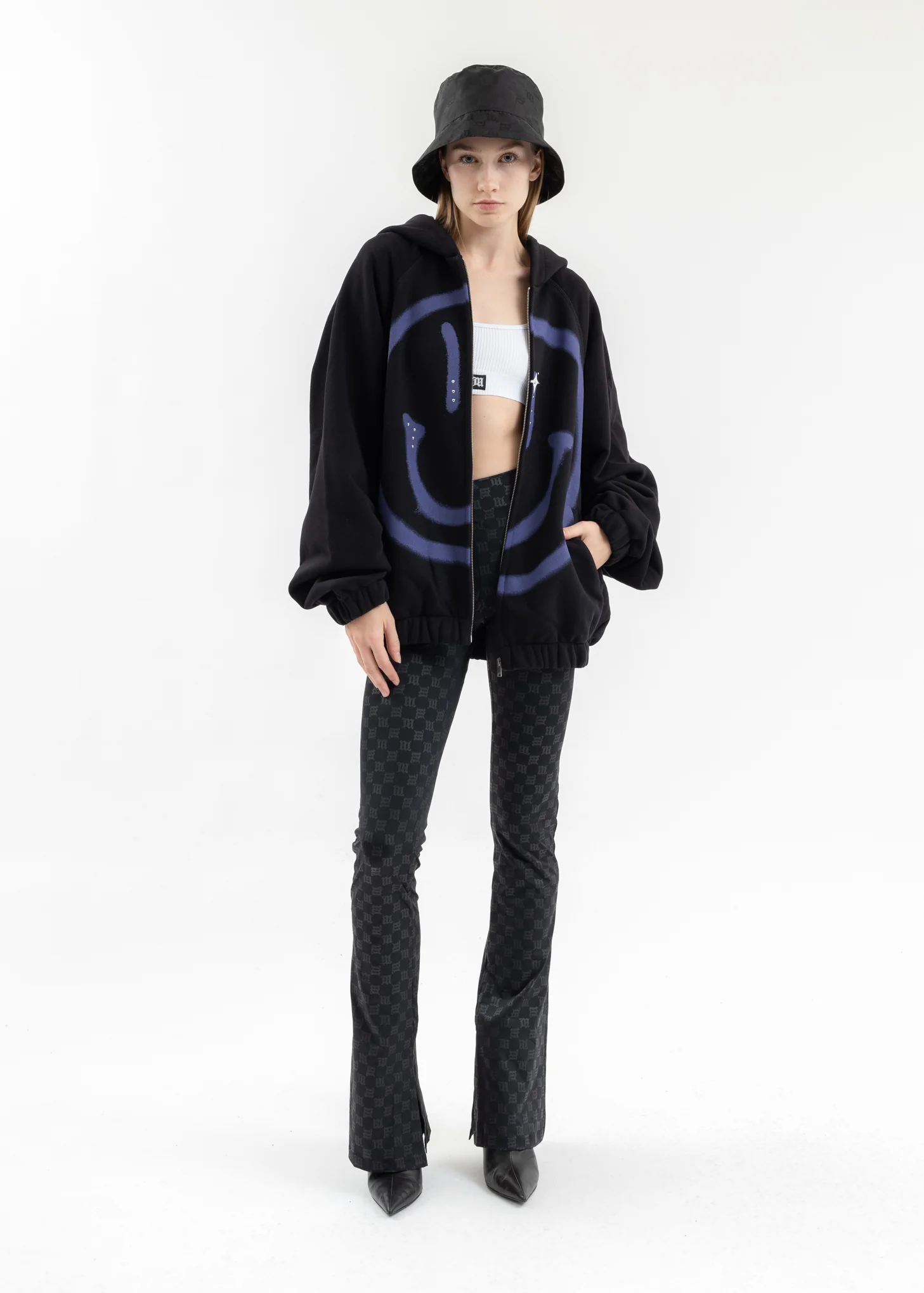 Black MONOGRAM NYLON Bucket Hat - Image 4