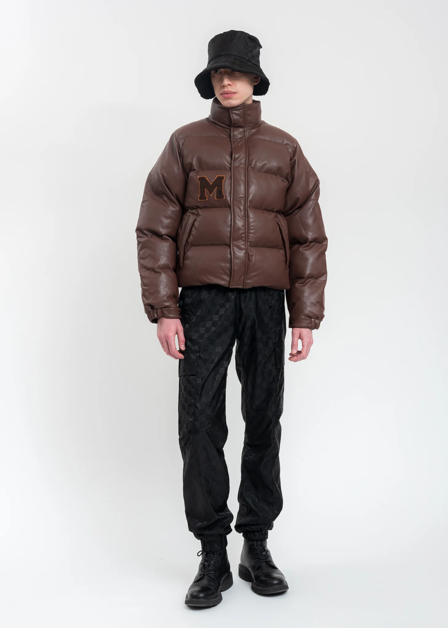 Black Monogram Nylon Sherpa Bucket Hat - Image 4