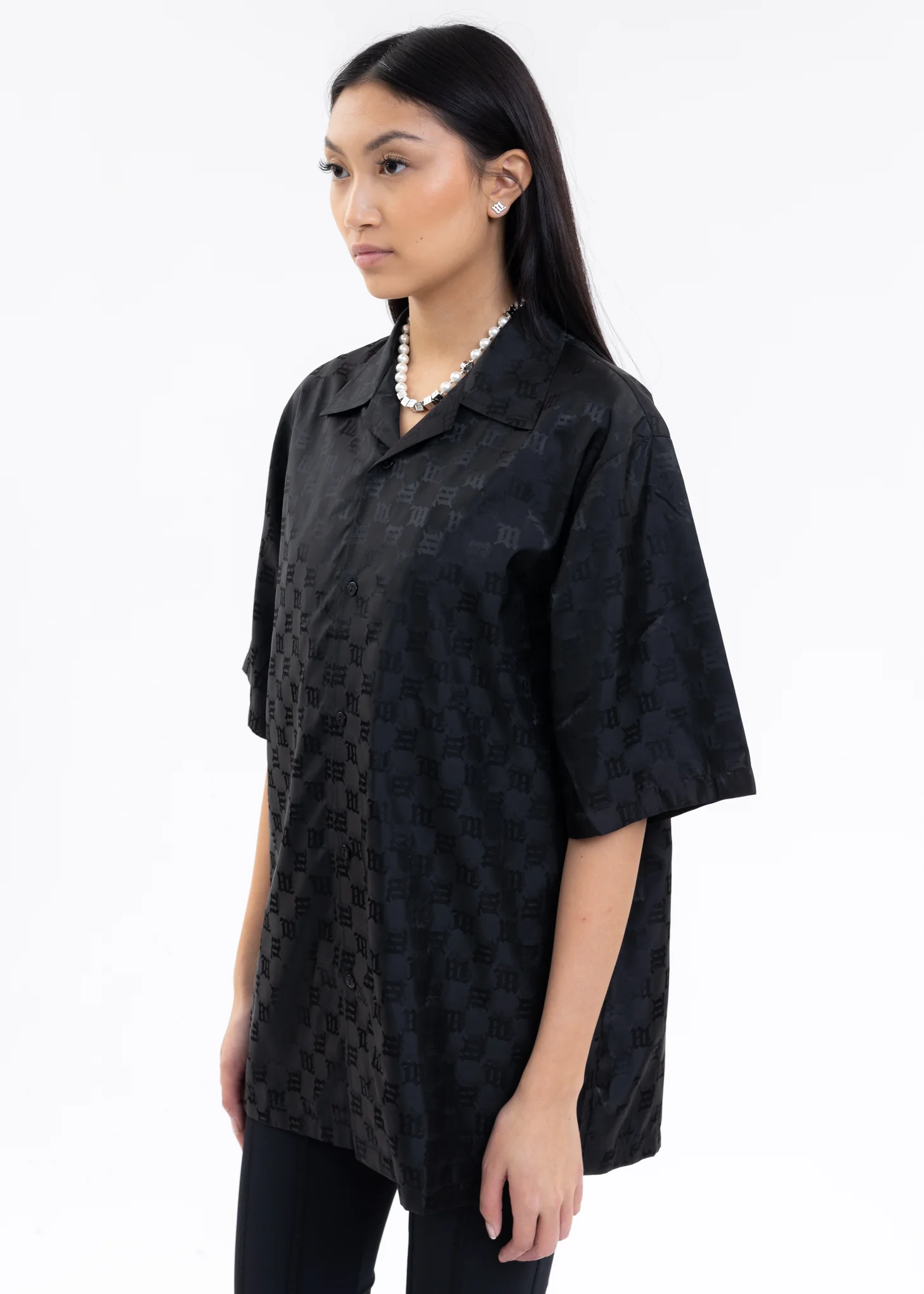 Black MONOGRAM NYLON Shirt - Image 3