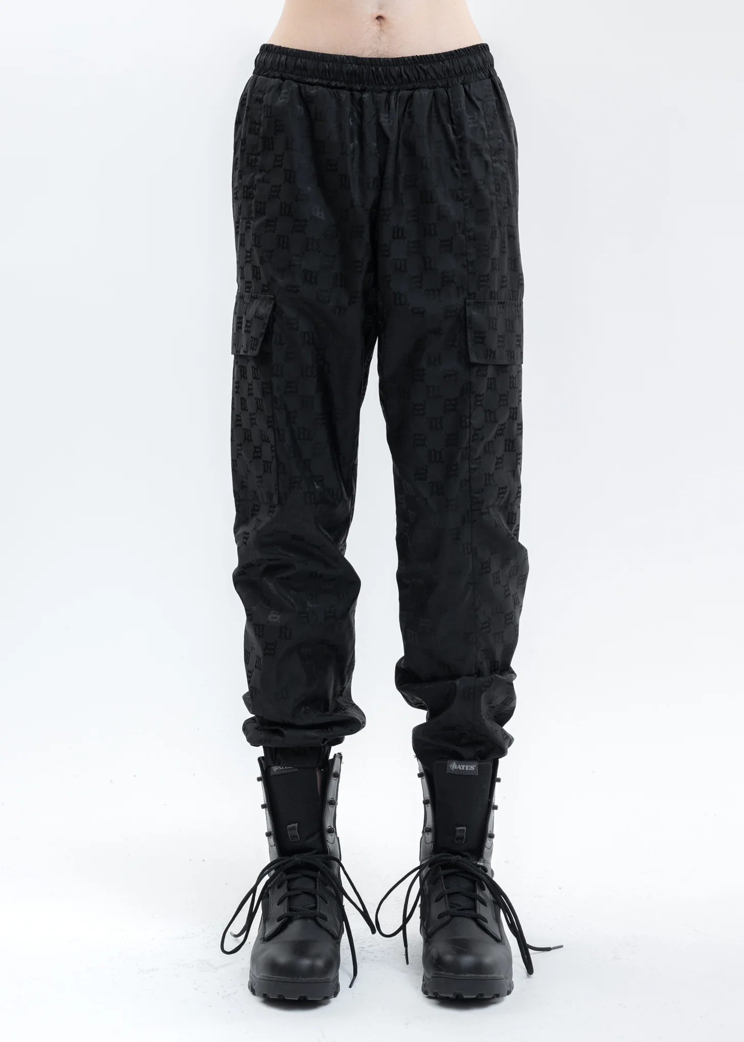 Black Monogram Track Trousers