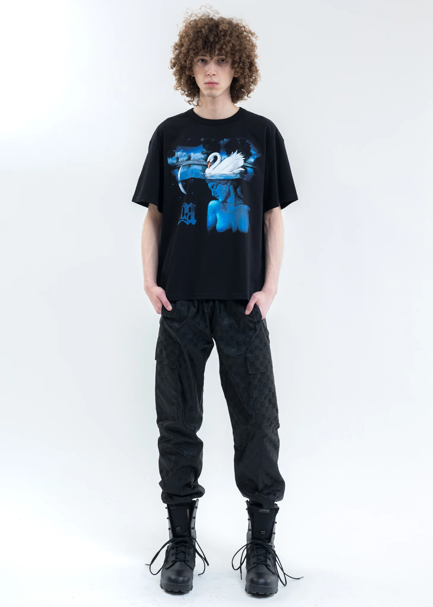 Black Monogram Track Trousers - Image 5