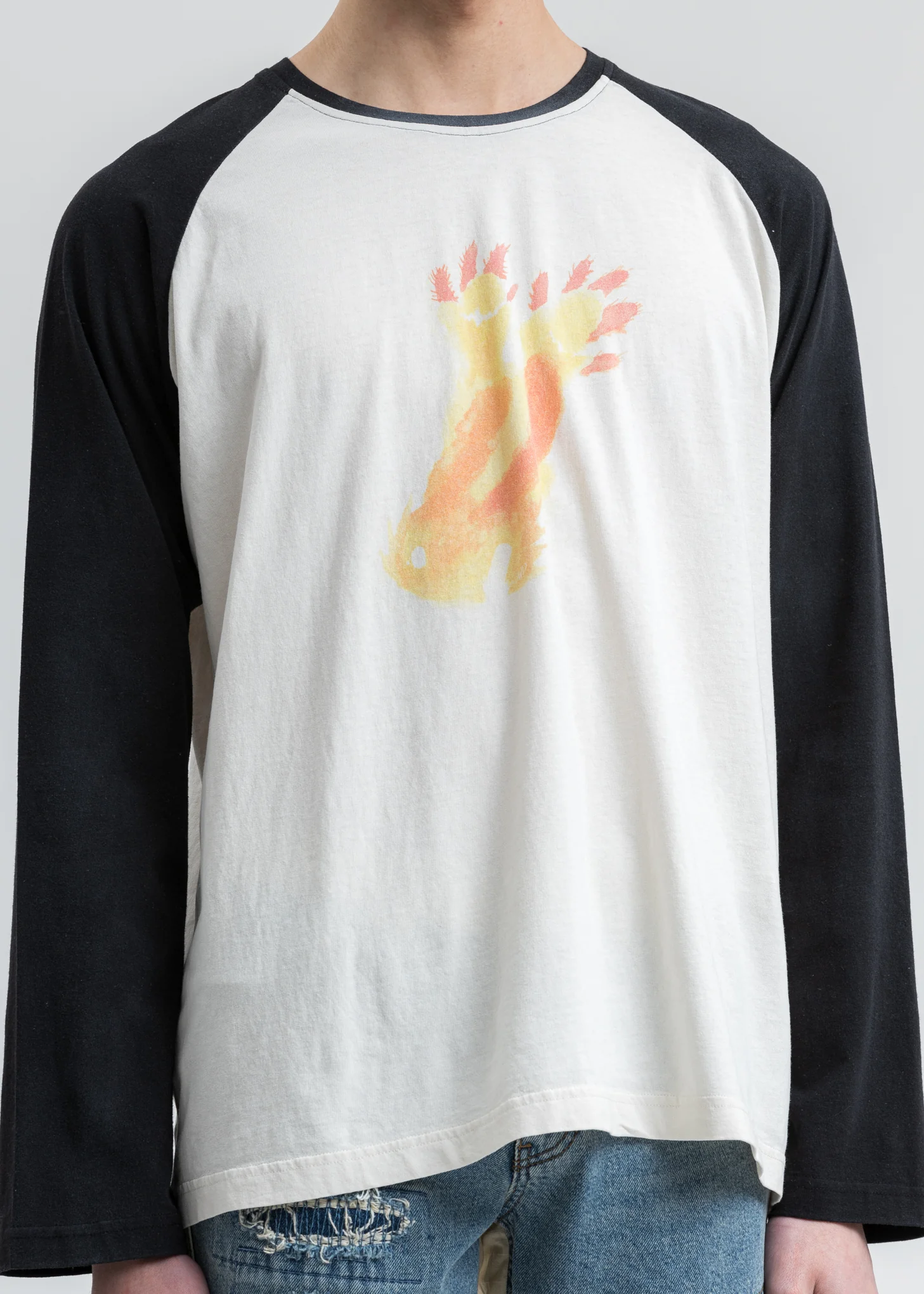 Black Monster Long Sleeve Raglan Shirt - Image 2