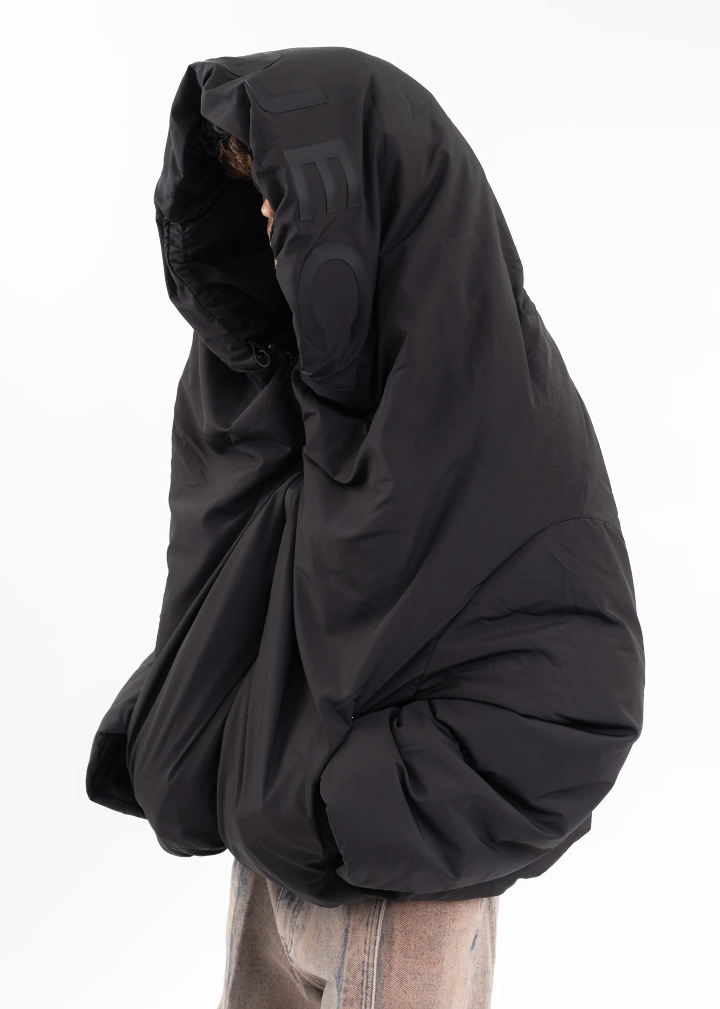 BLACK MONSTER PUFFER JACKET - Image 3