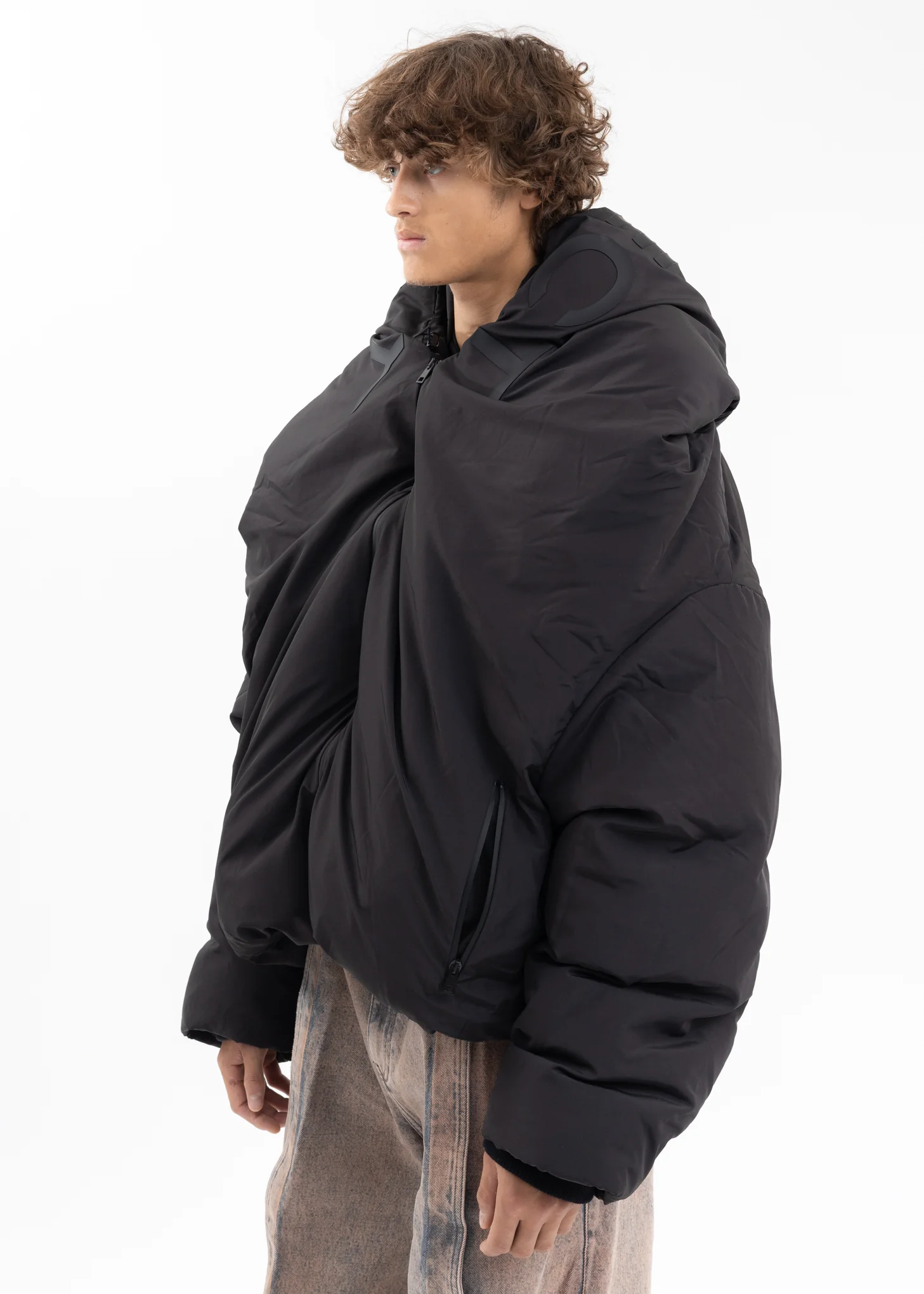 BLACK MONSTER PUFFER JACKET - Image 6