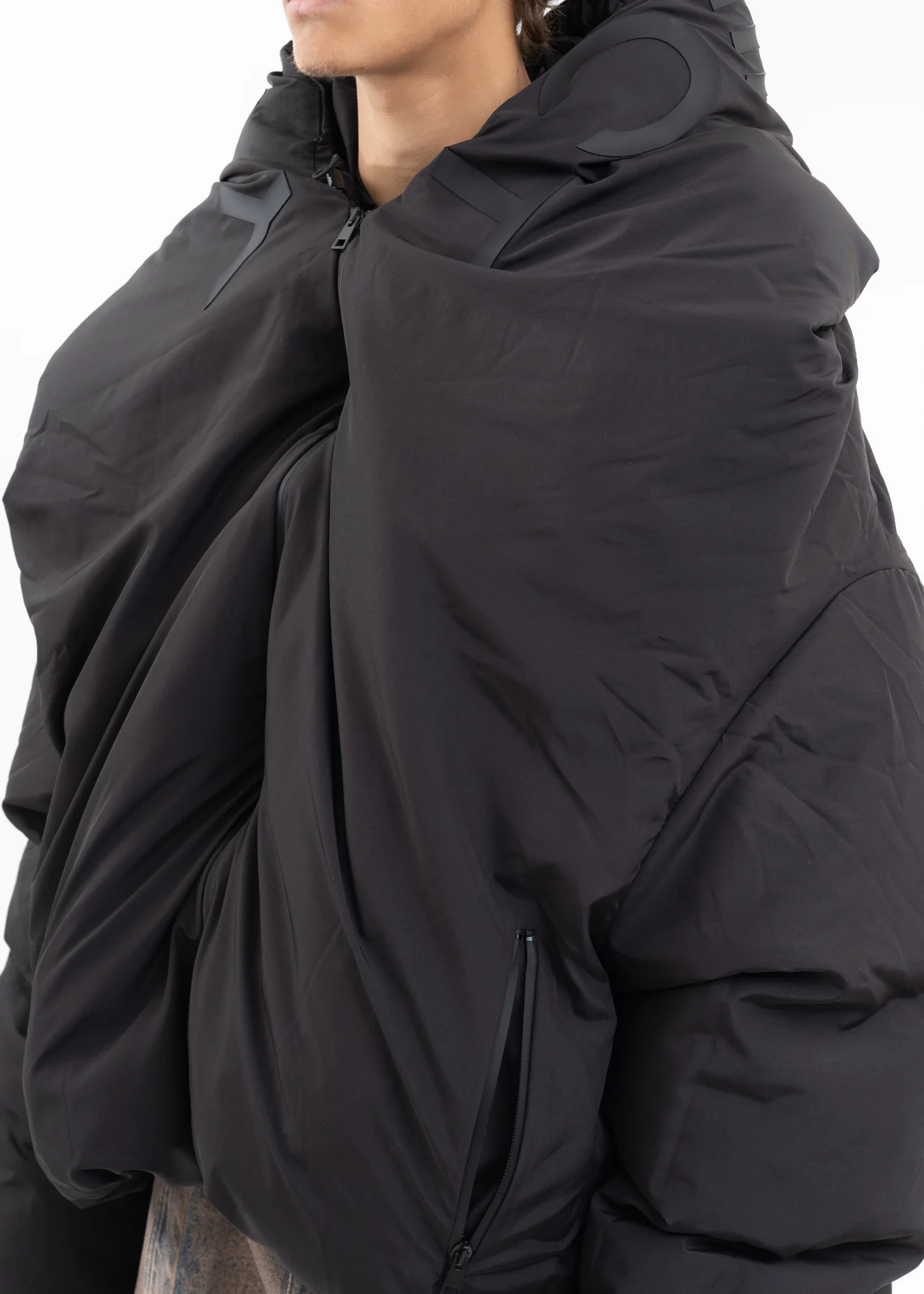 BLACK MONSTER PUFFER JACKET - Image 8