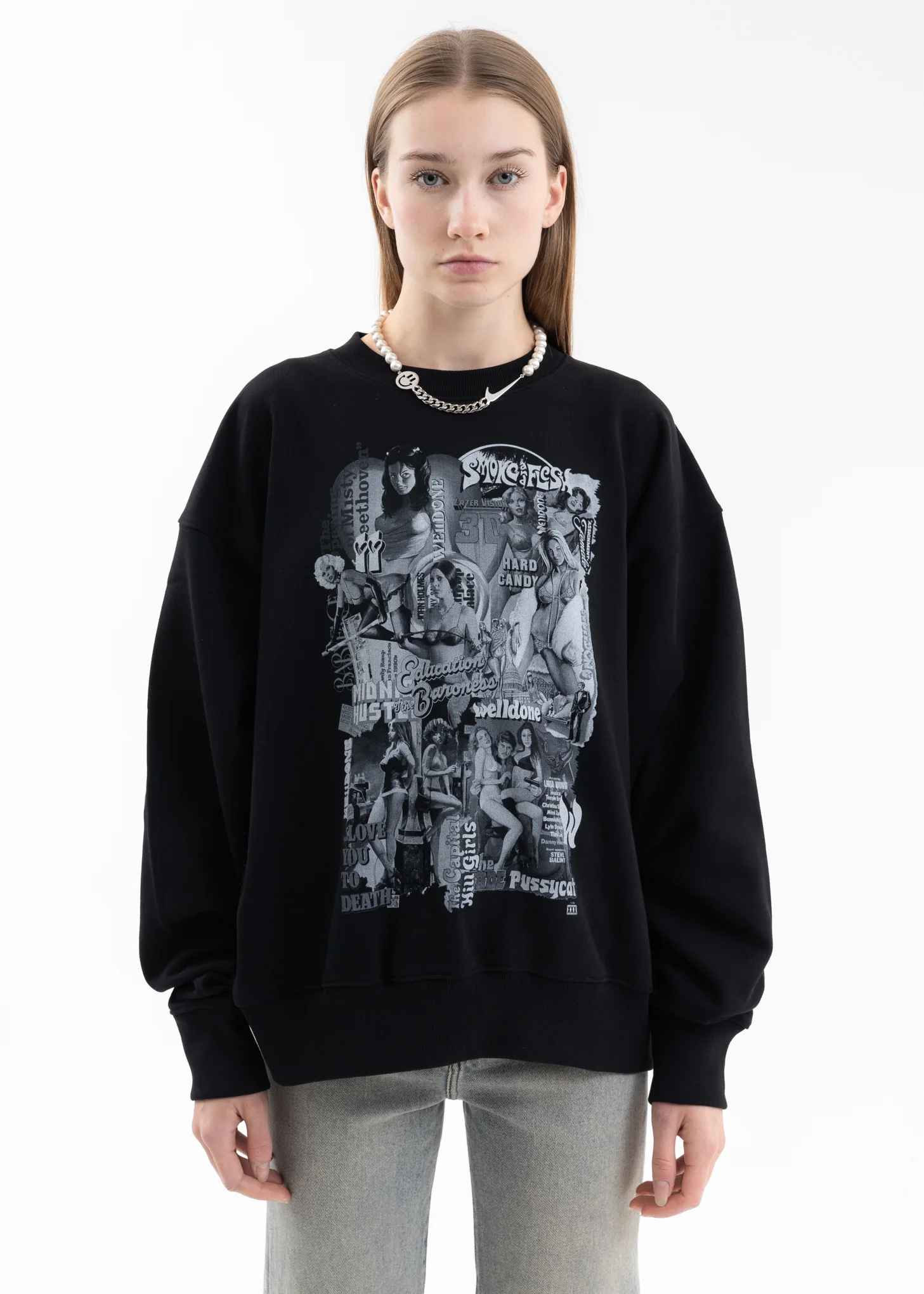 BLACK MOVIE COLLAGE SWEATSHIRT