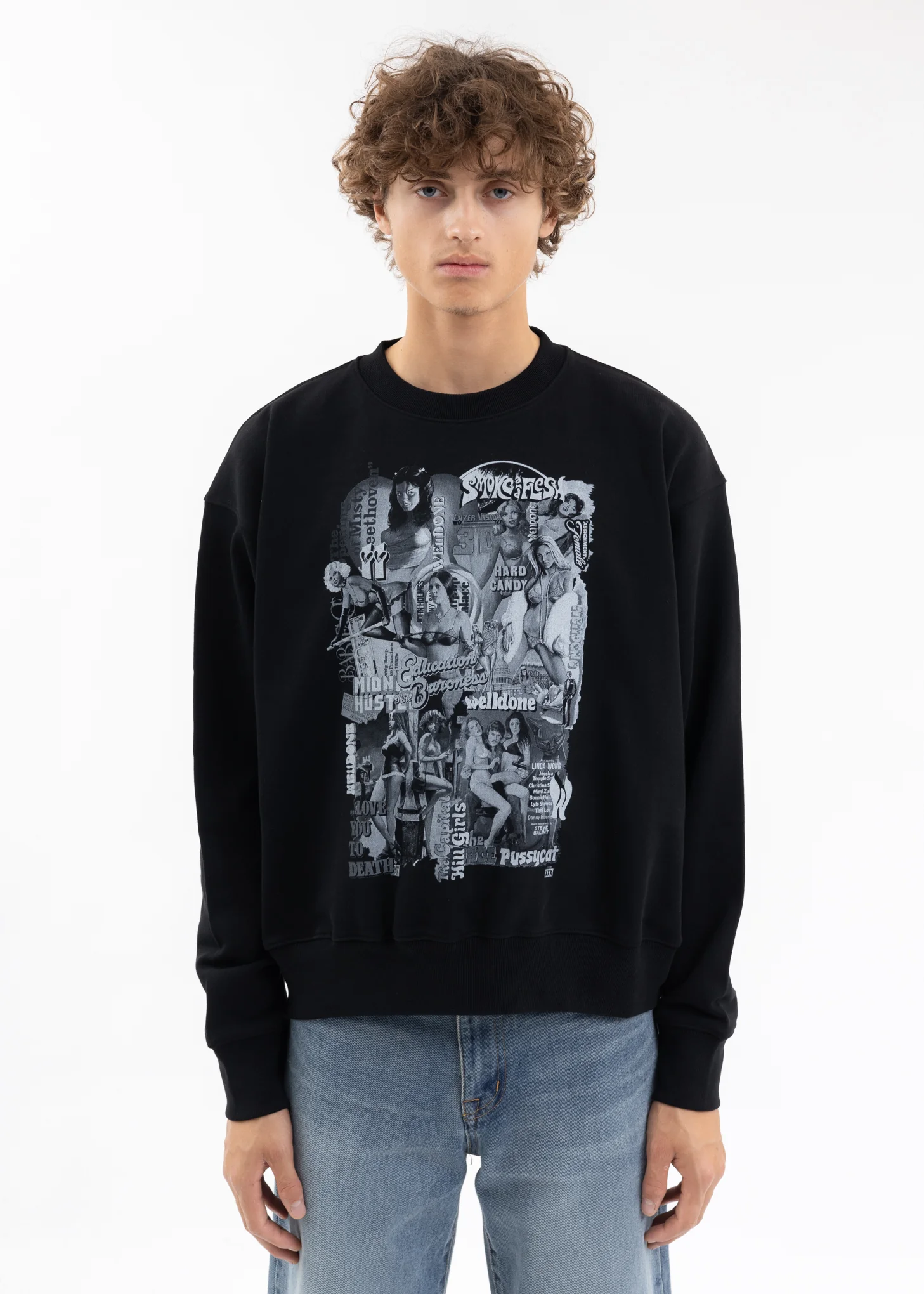BLACK MOVIE COLLAGE SWEATSHIRT