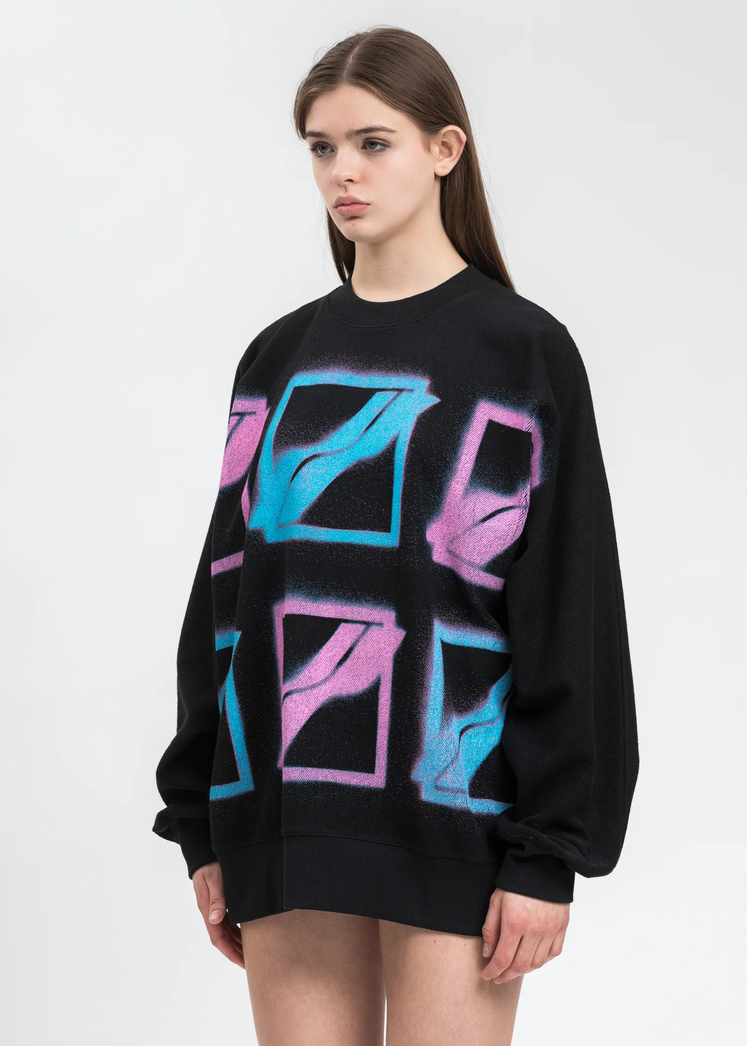 Black Multi Color Logo Sweater - Image 3