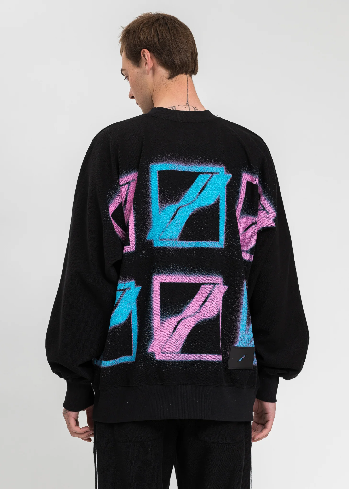 Black Multi Color Logo Sweater - Image 2