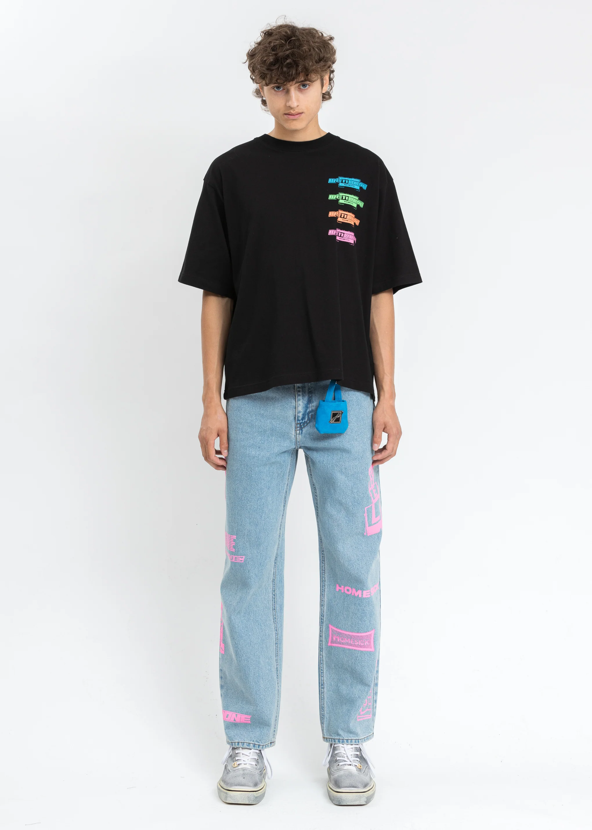 Black Multi Color Logo T-Shirt - Image 6