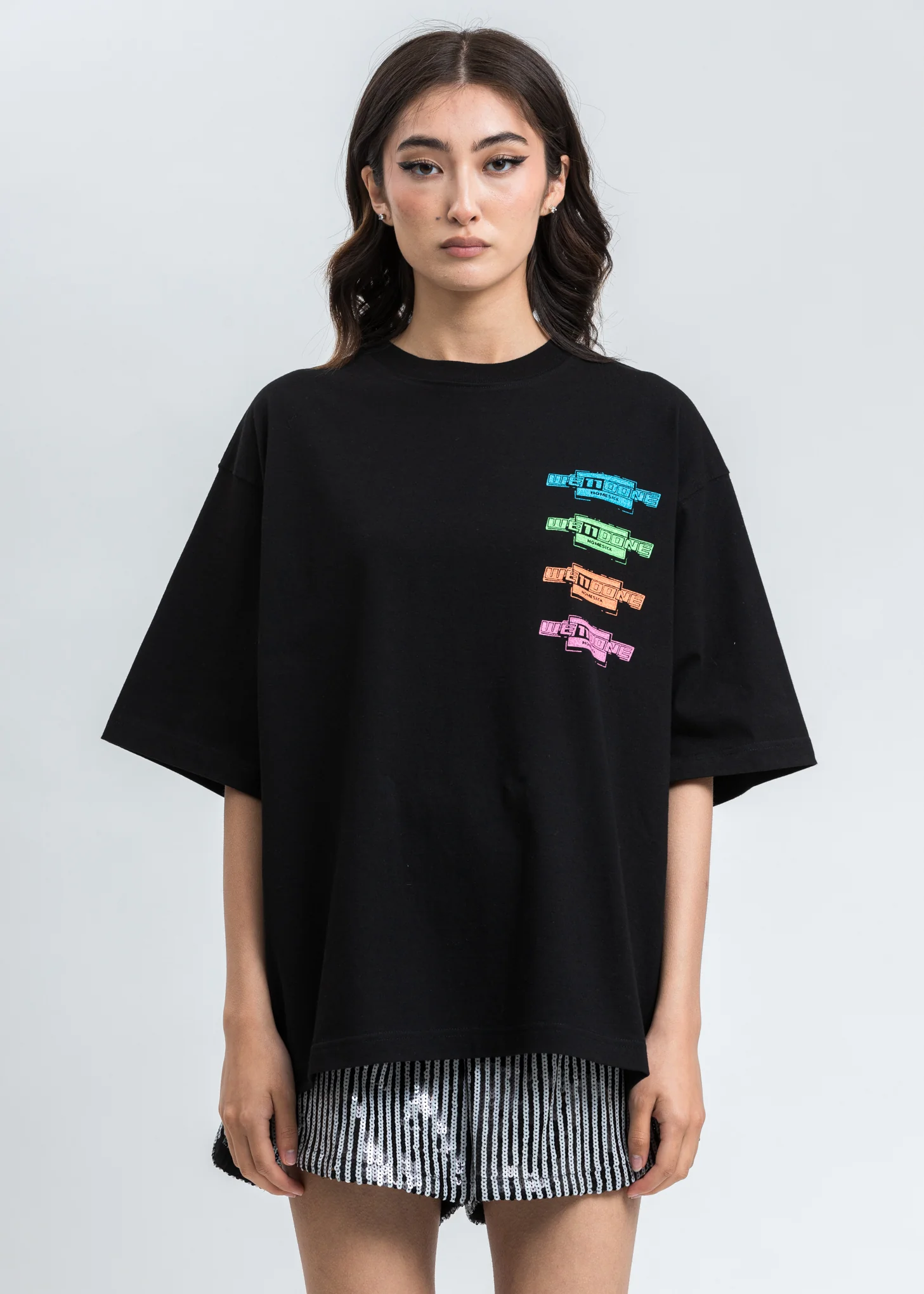 Black Multi Color Logo T-Shirt