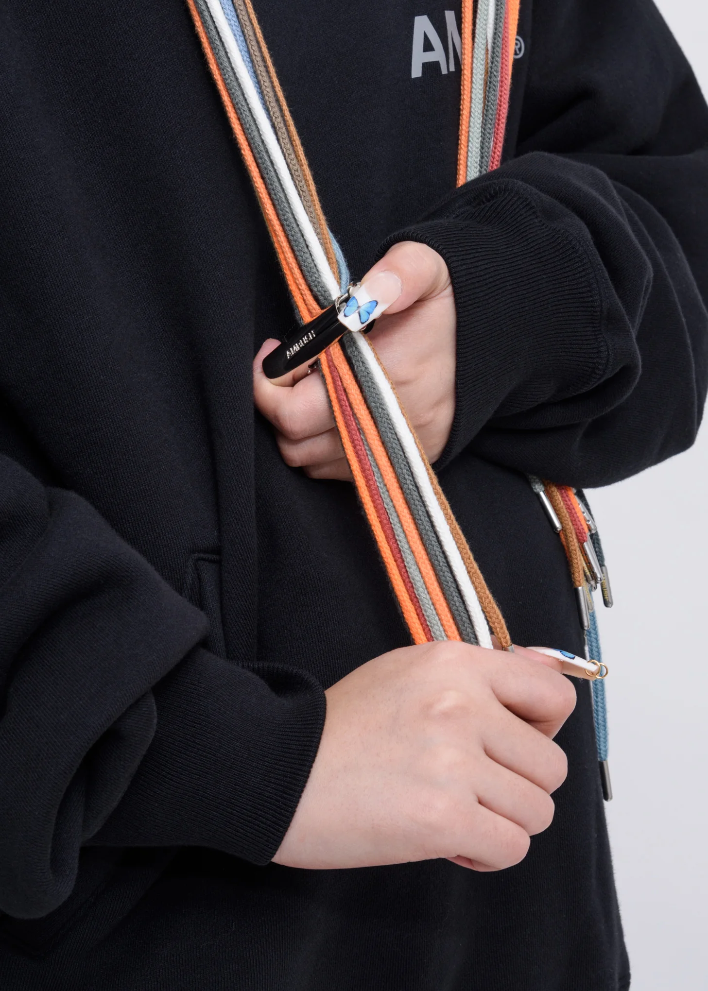Black Multi Cord Logo Hoodie - Image 3