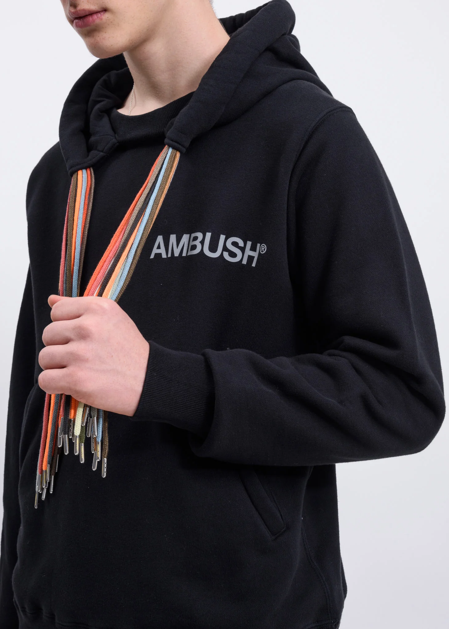 Black Multi Cord Logo Hoodie - Image 4