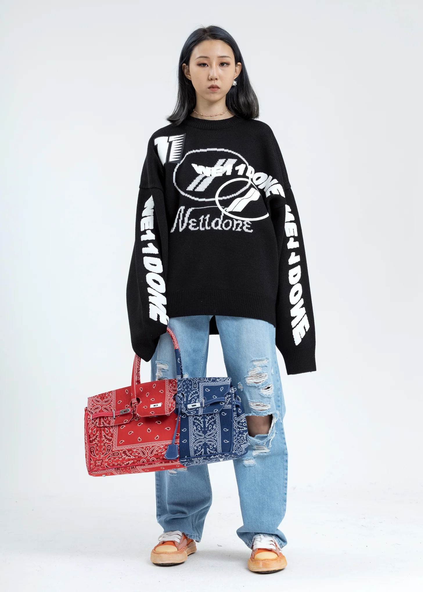 Black Multi Logo Jacquard Sweater - Image 5
