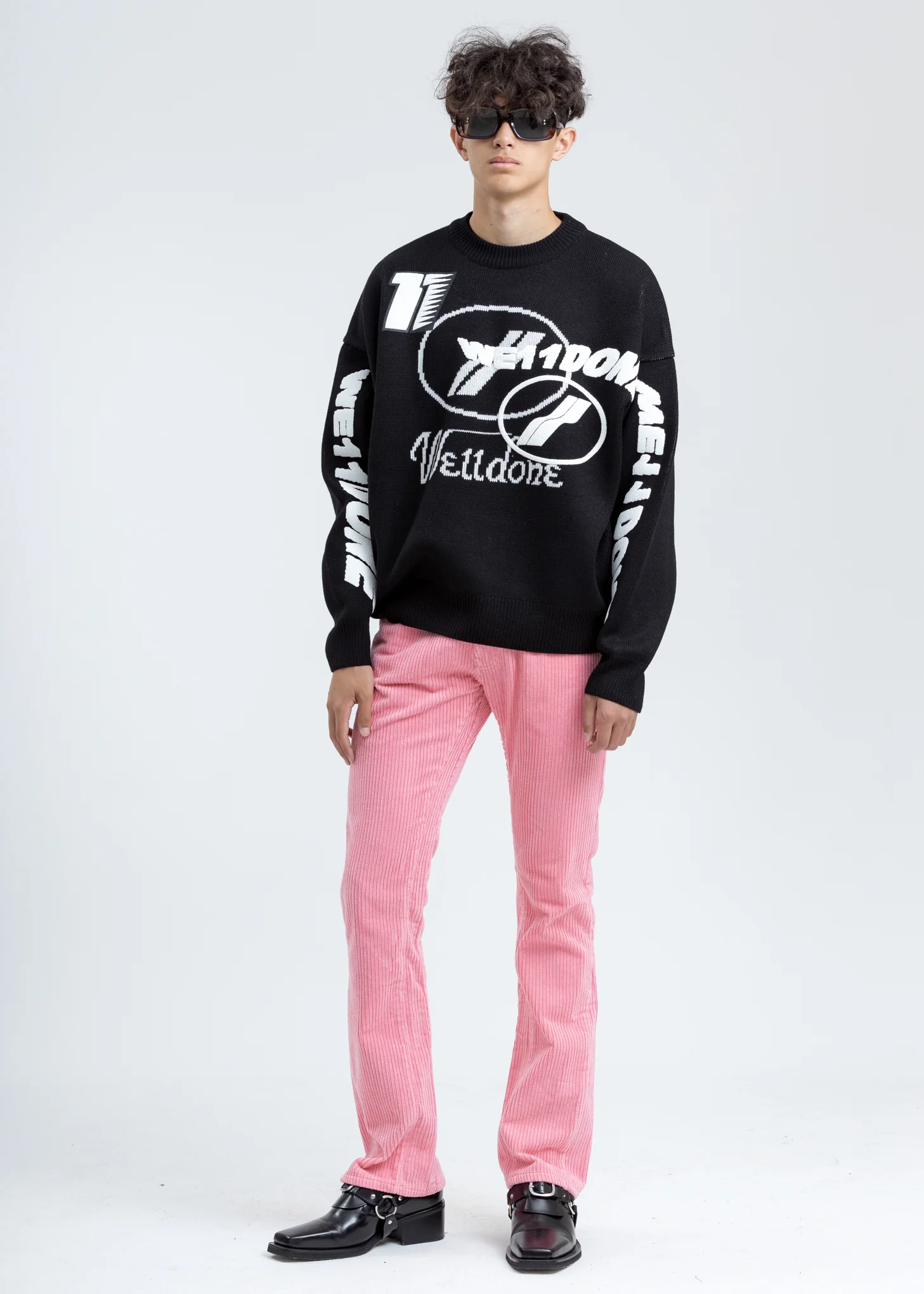 Black Multi Logo Jacquard Sweater - Image 5