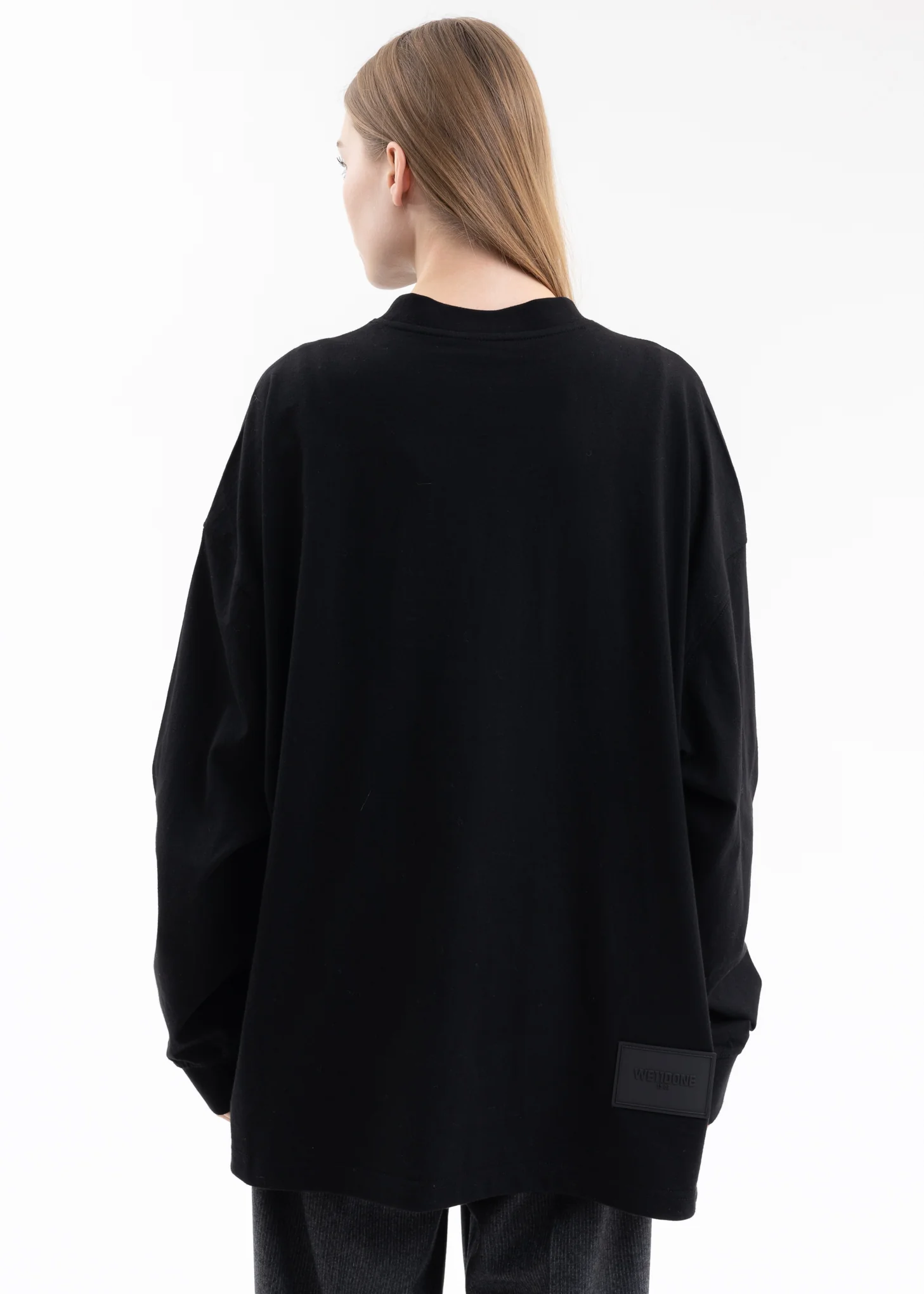 BLACK MULTI LOGO LONG- SLEEVED T-SHIRT - Image 3