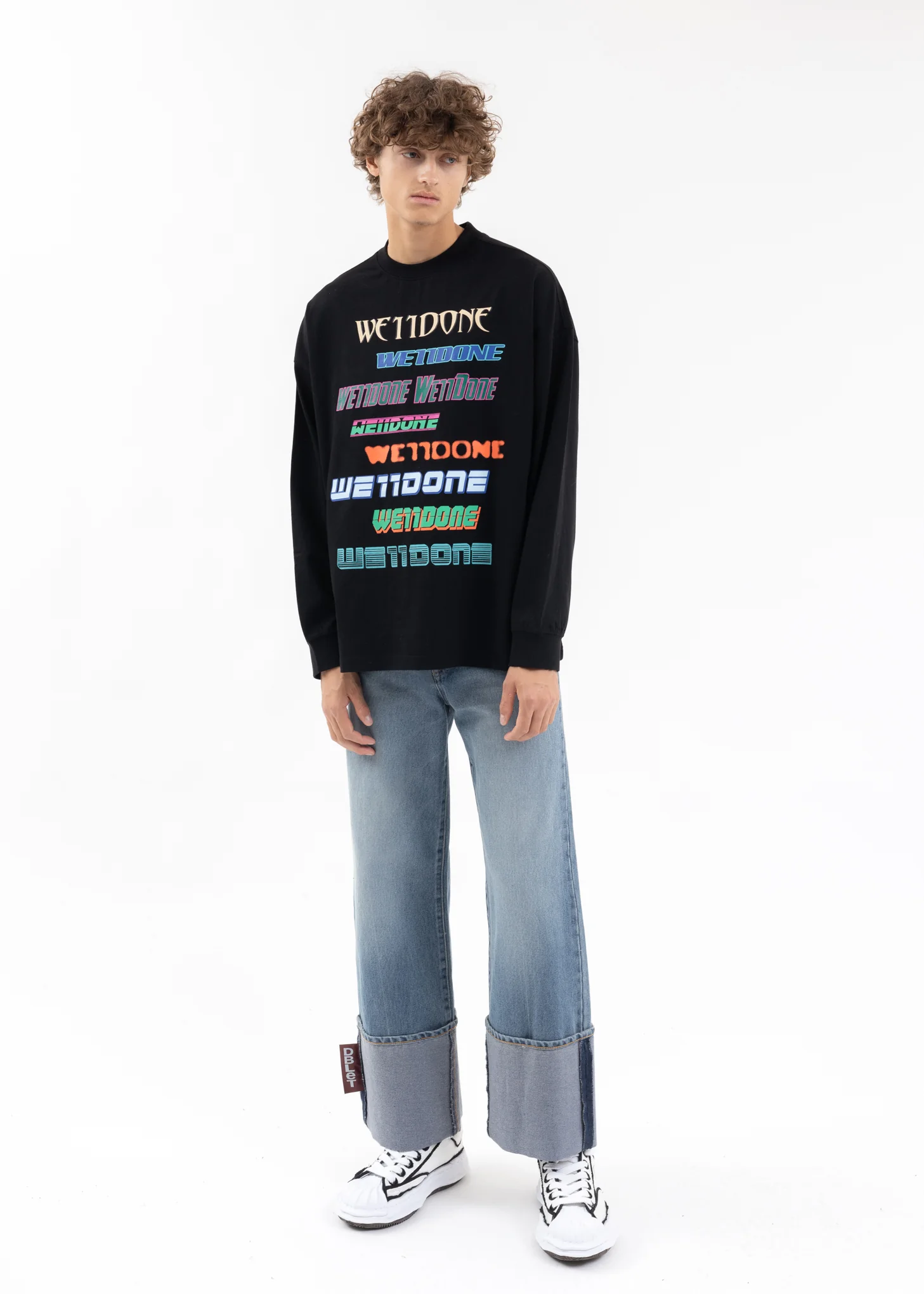 BLACK MULTI LOGO LONG- SLEEVED T-SHIRT - Image 5