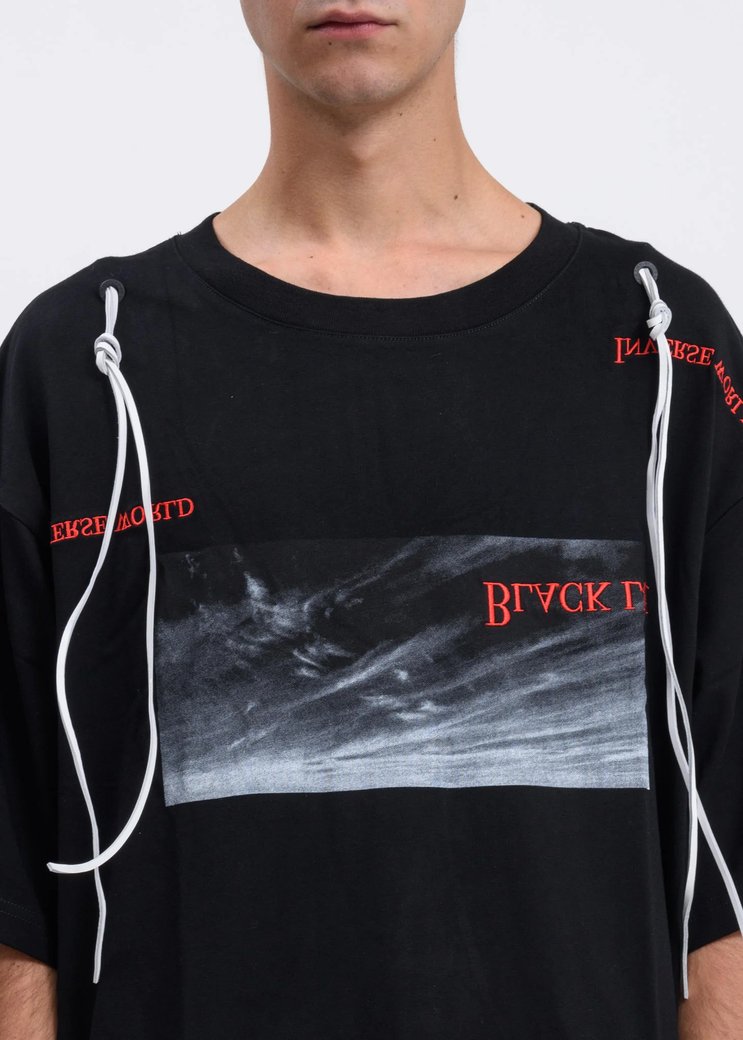 Black Multi Logo T-Shirt w/ Sky Print - Image 3