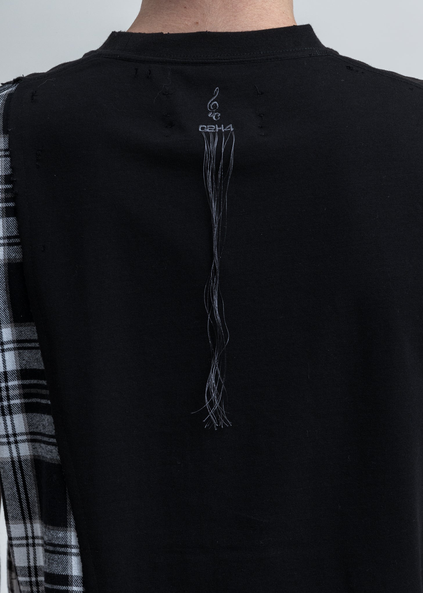 Black “My Own Private Planet” Panelled T-Shirt - Image 5
