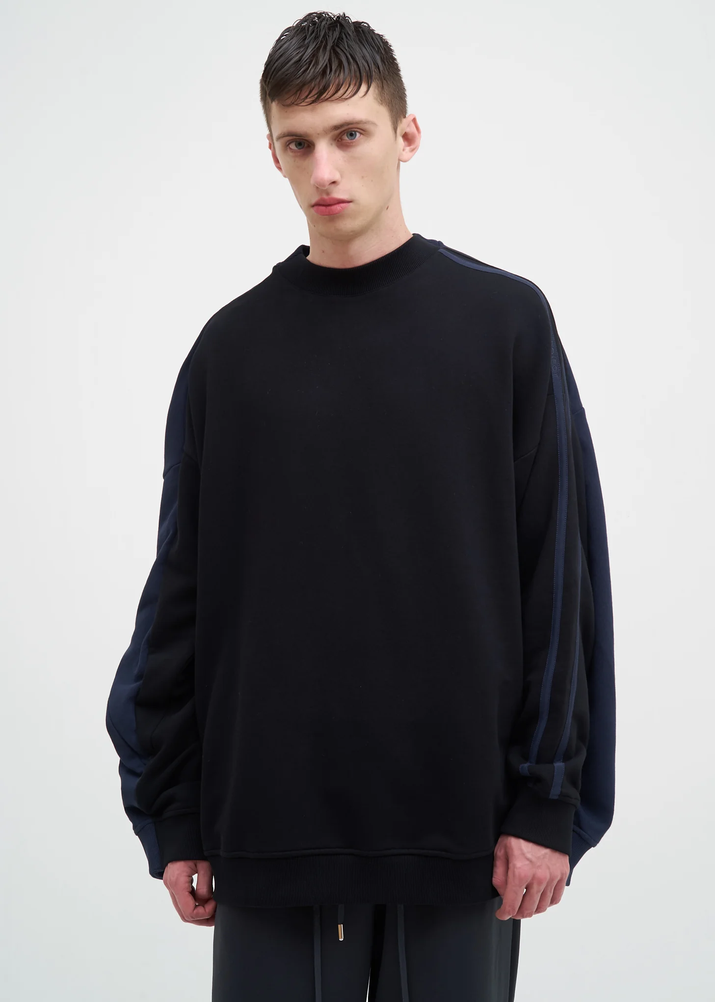 Black & Navy Double Sweatshirt
