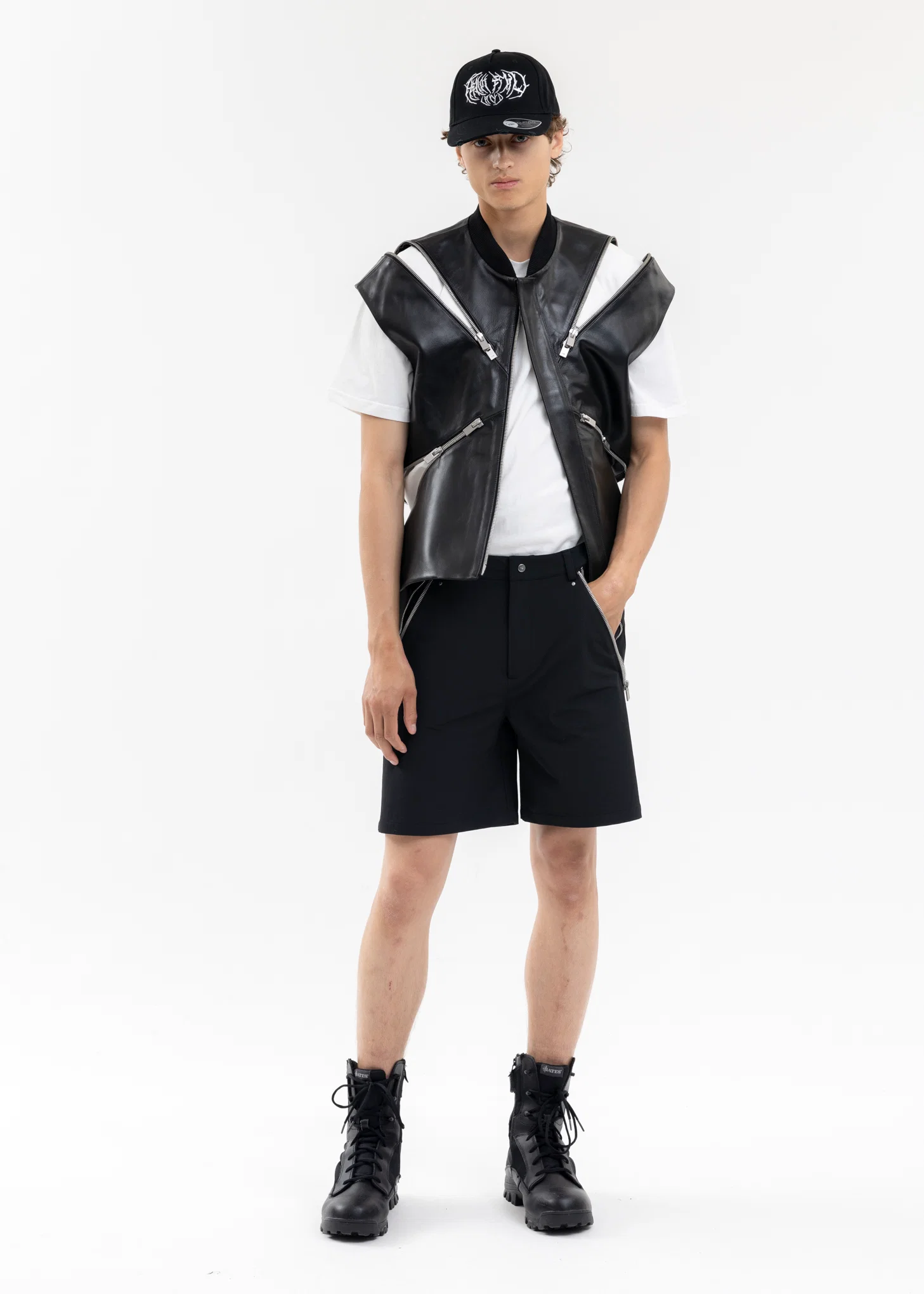 BLACK NEBULE LEATHER VEST - Image 7