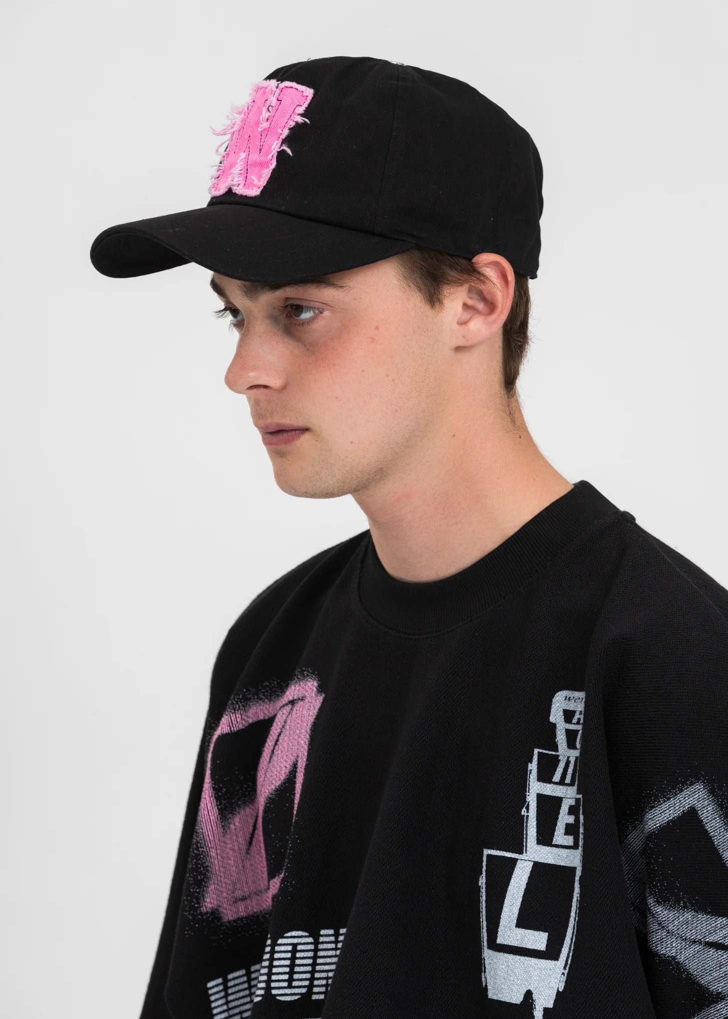 Black Neon Patch Embroidered Cap - Image 2