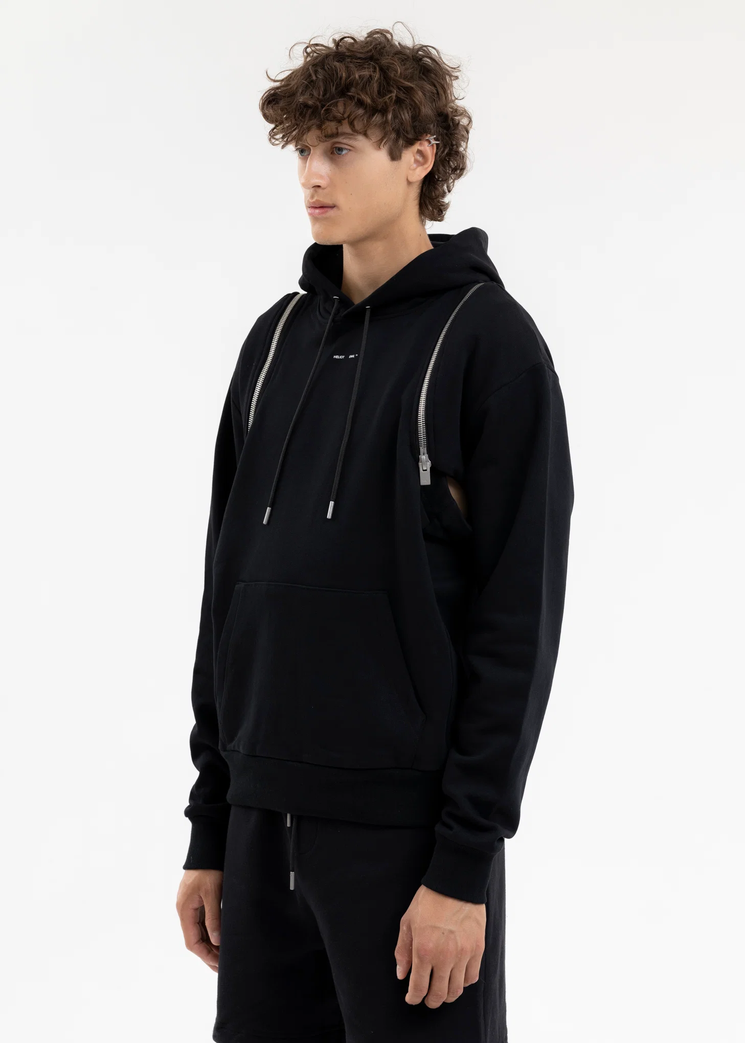 BLACK NEREUS HOODIE - Image 3