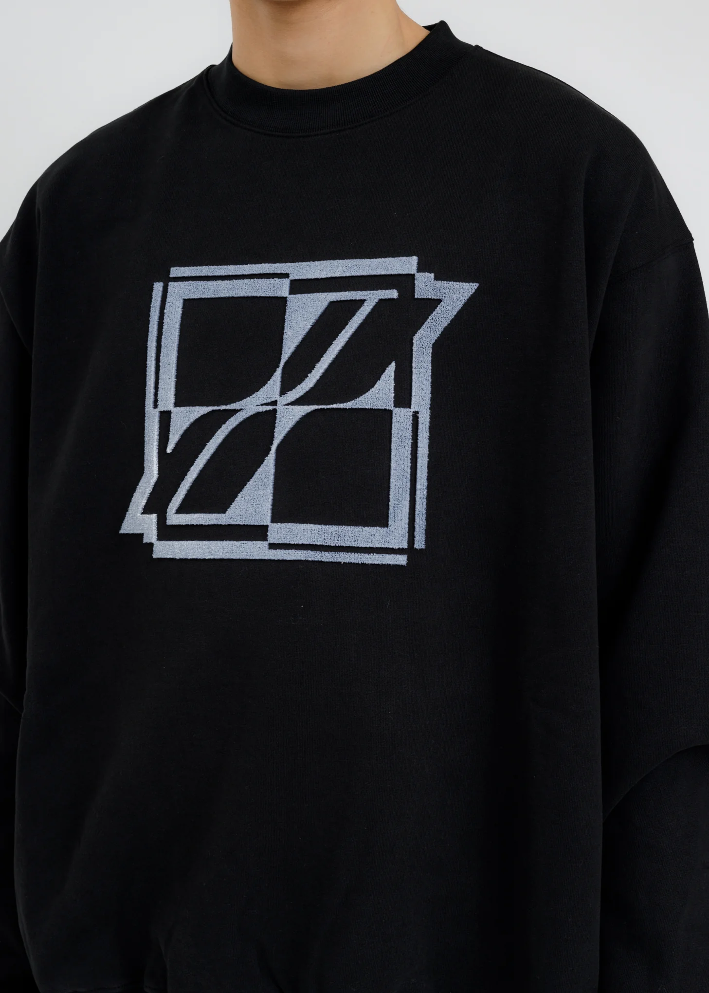 Black New Logo Embroidered Sweatshirt - Image 4