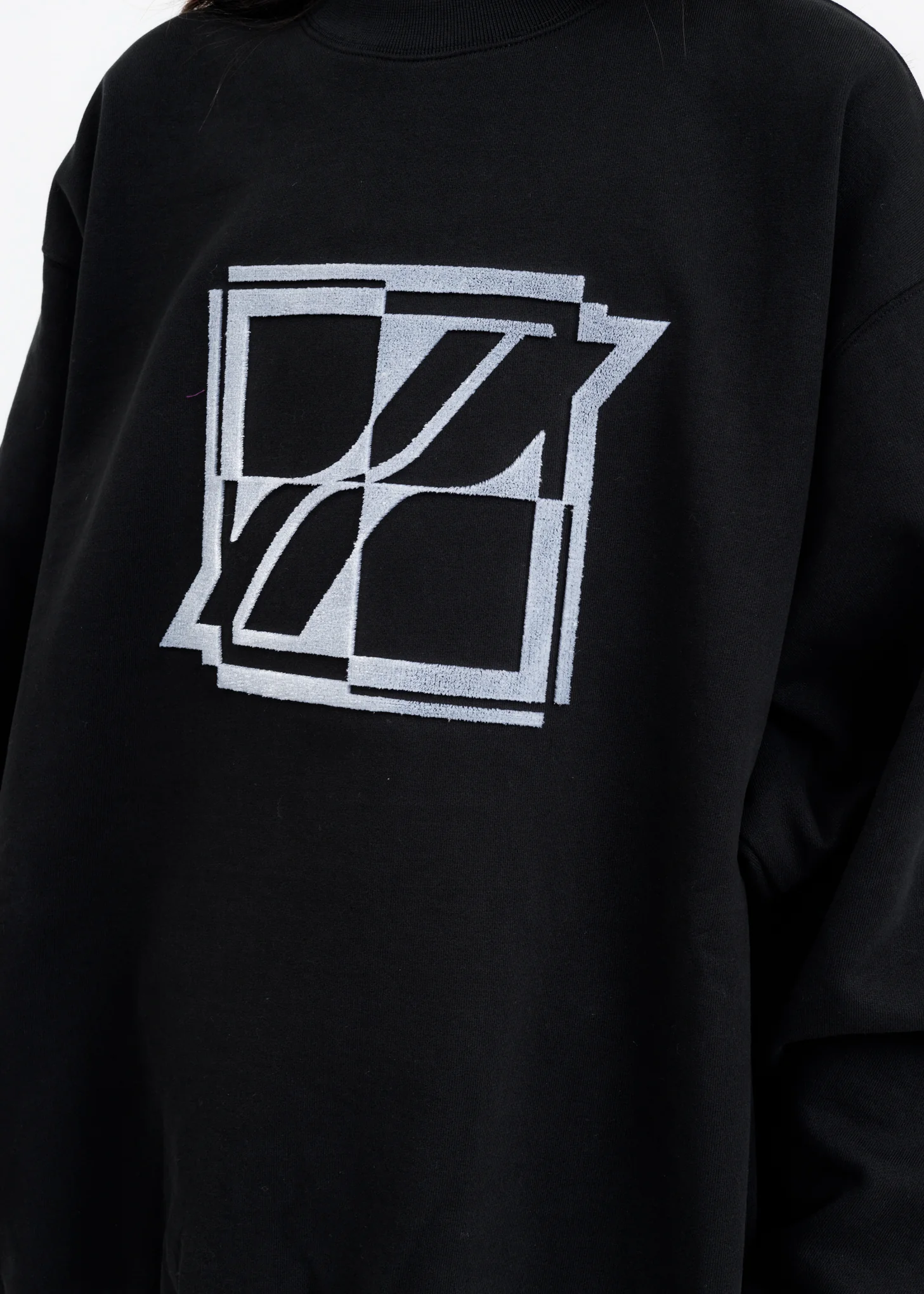 Black New Logo Embroidered Sweatshirt - Image 2