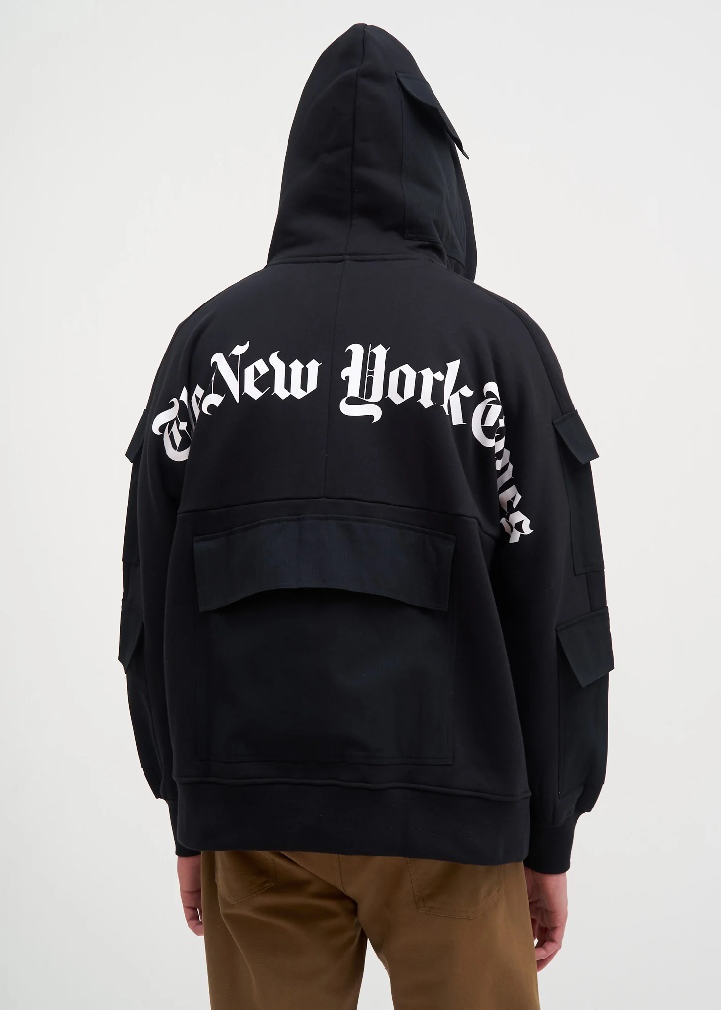 Black New York Times Stream Hoodie