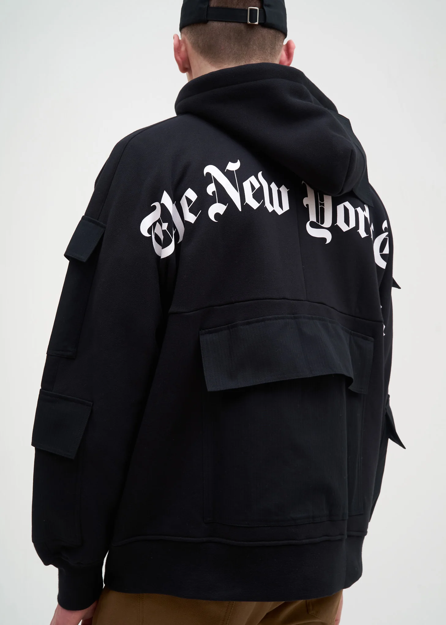 Black New York Times Stream Hoodie - Image 3
