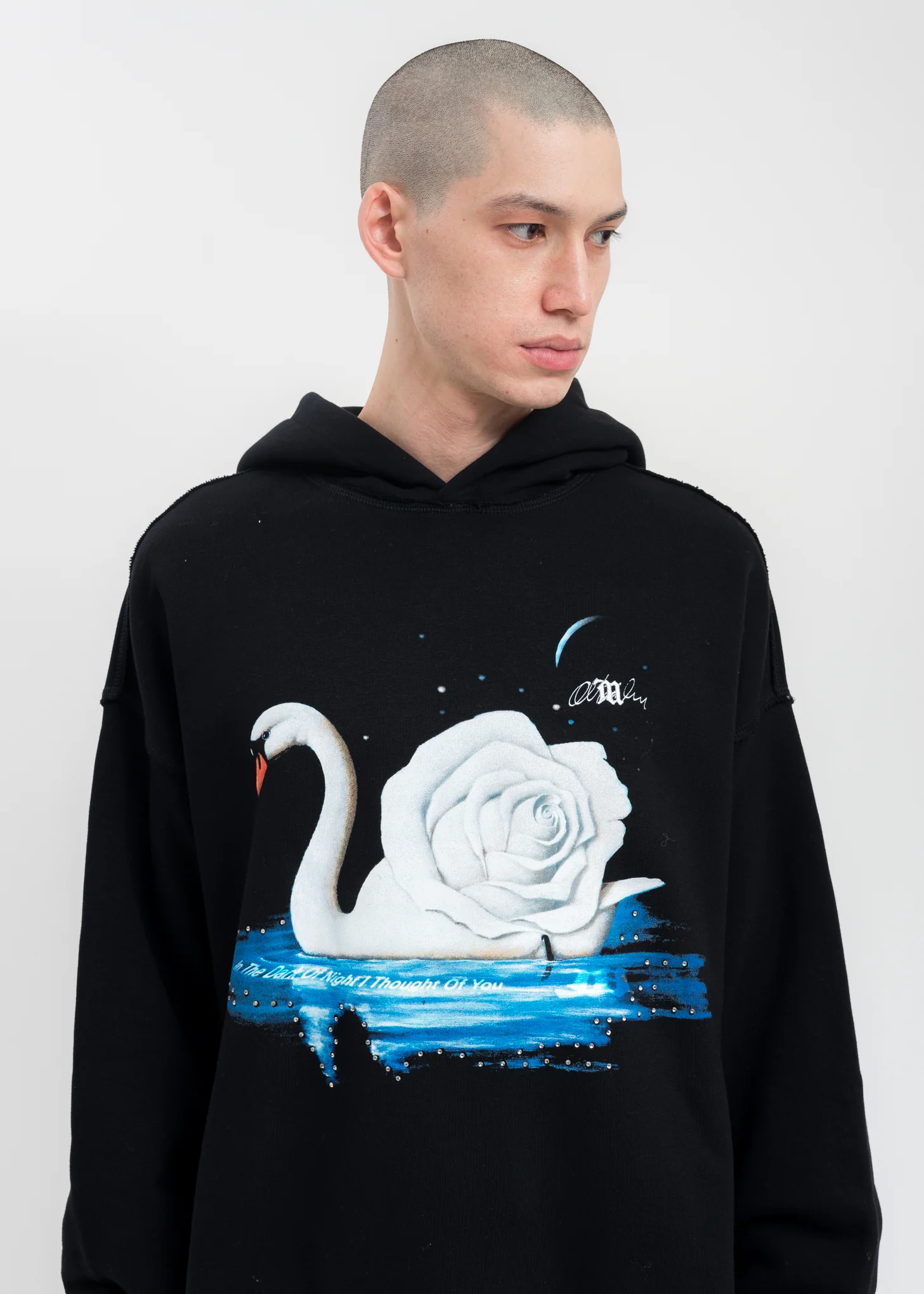 Black Night Swan Hoodie - Image 2