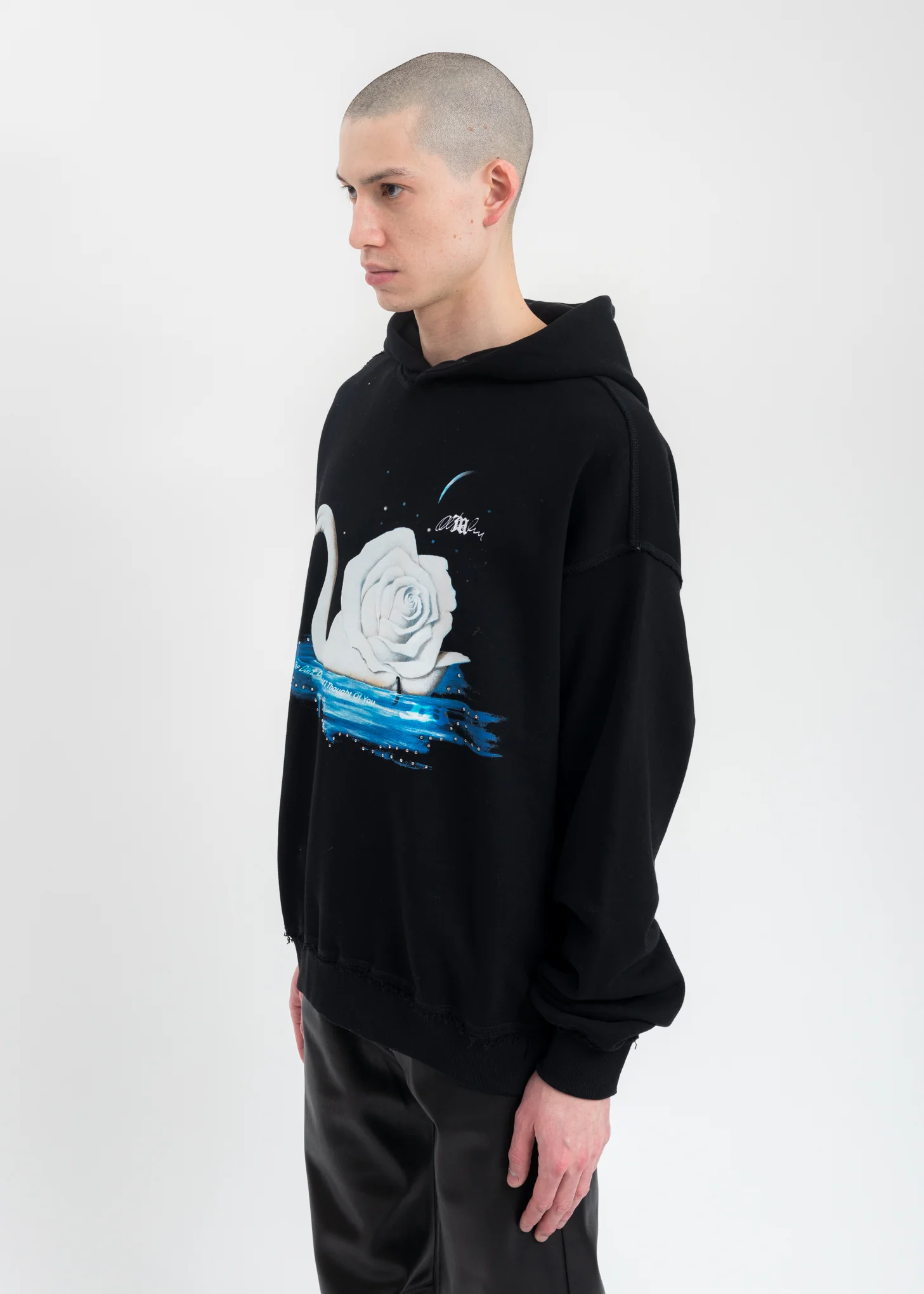 Black Night Swan Hoodie - Image 3