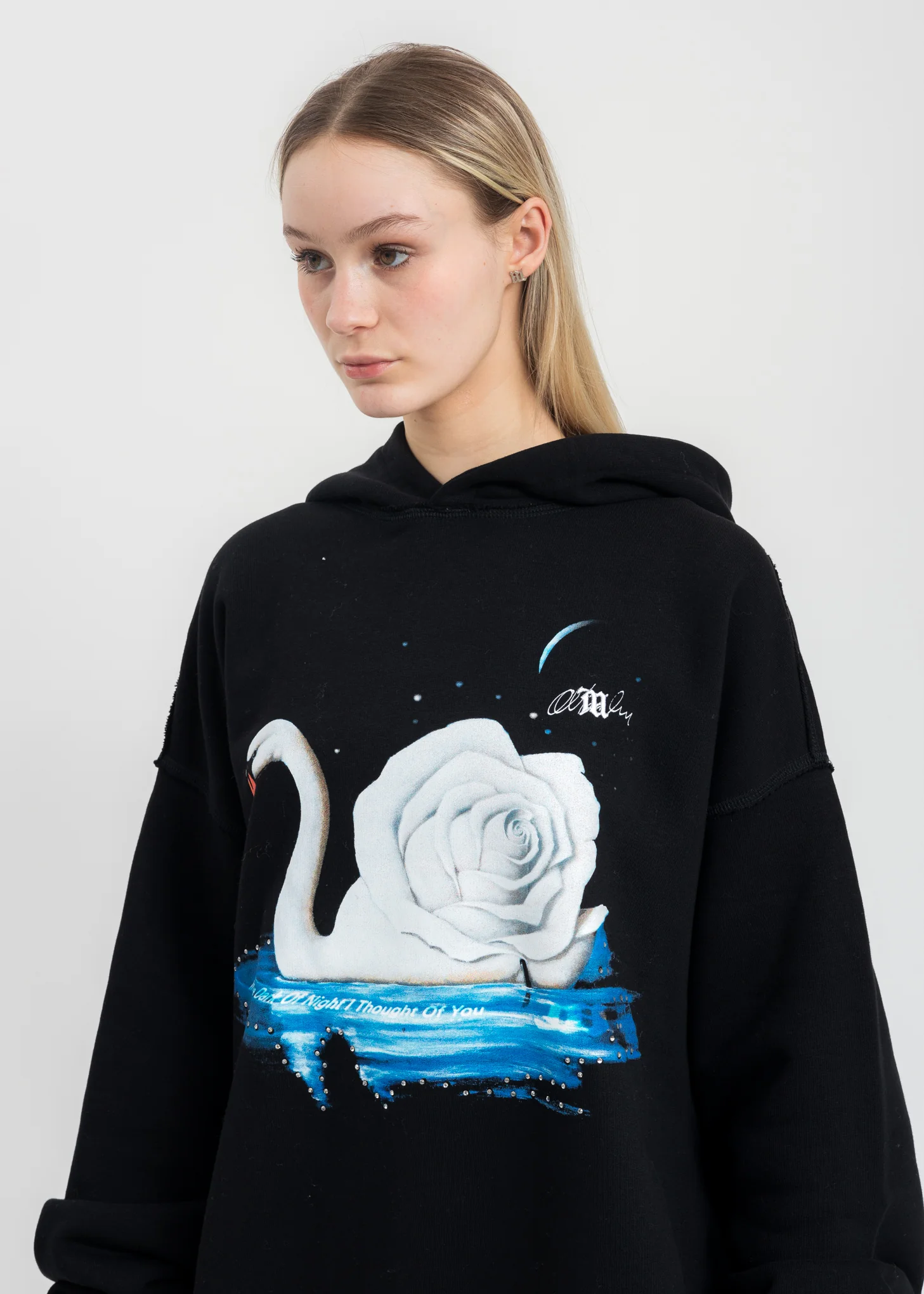 Black Night Swan Hoodie - Image 2