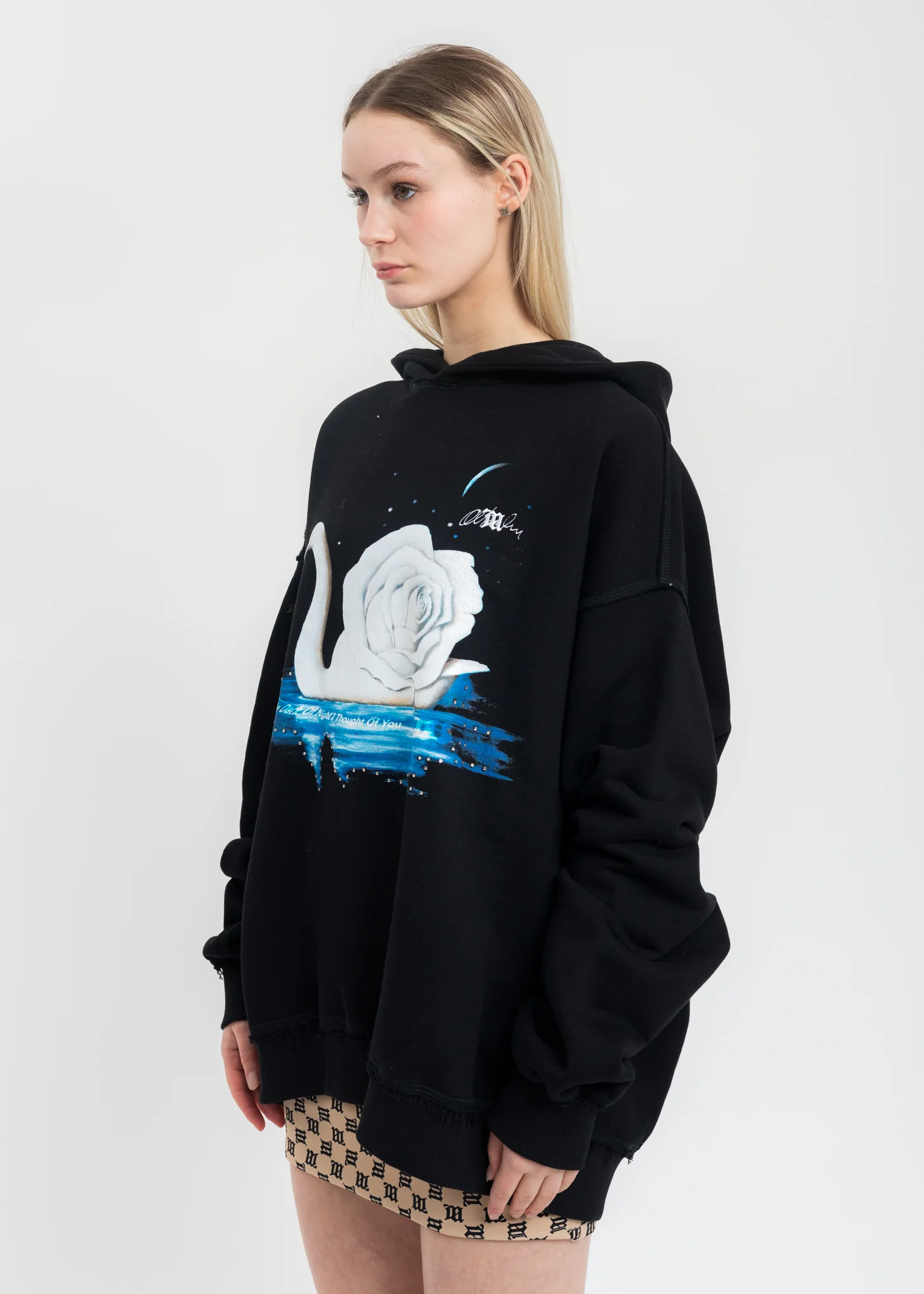 Black Night Swan Hoodie - Image 3