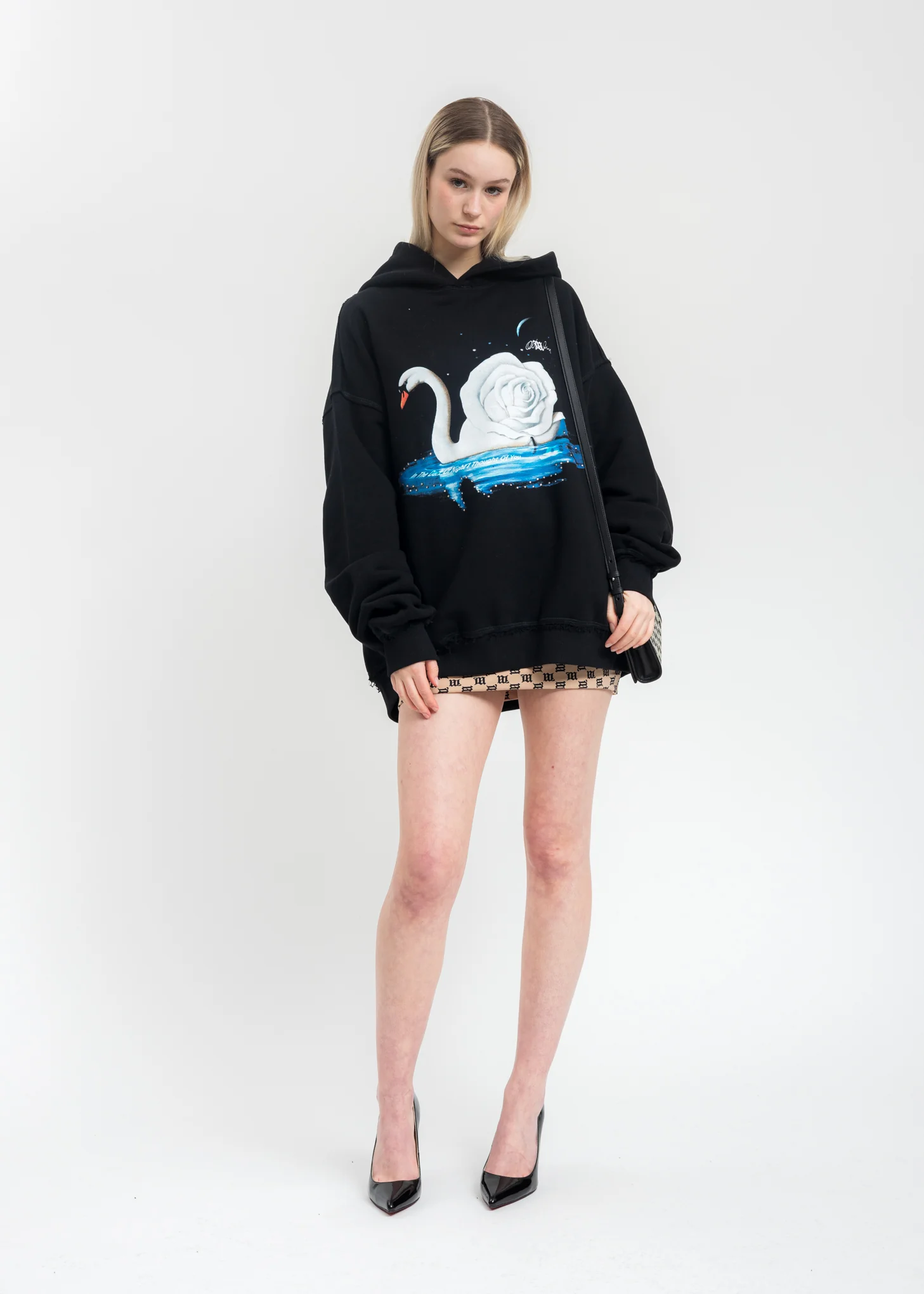 Black Night Swan Hoodie - Image 5