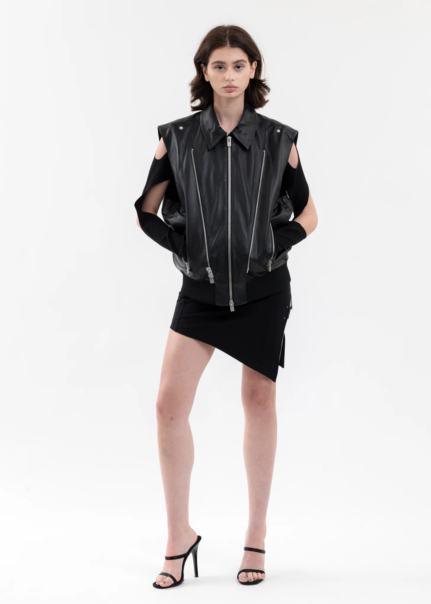 BLACK NIVEOUS LEATHER JACKET - Image 5
