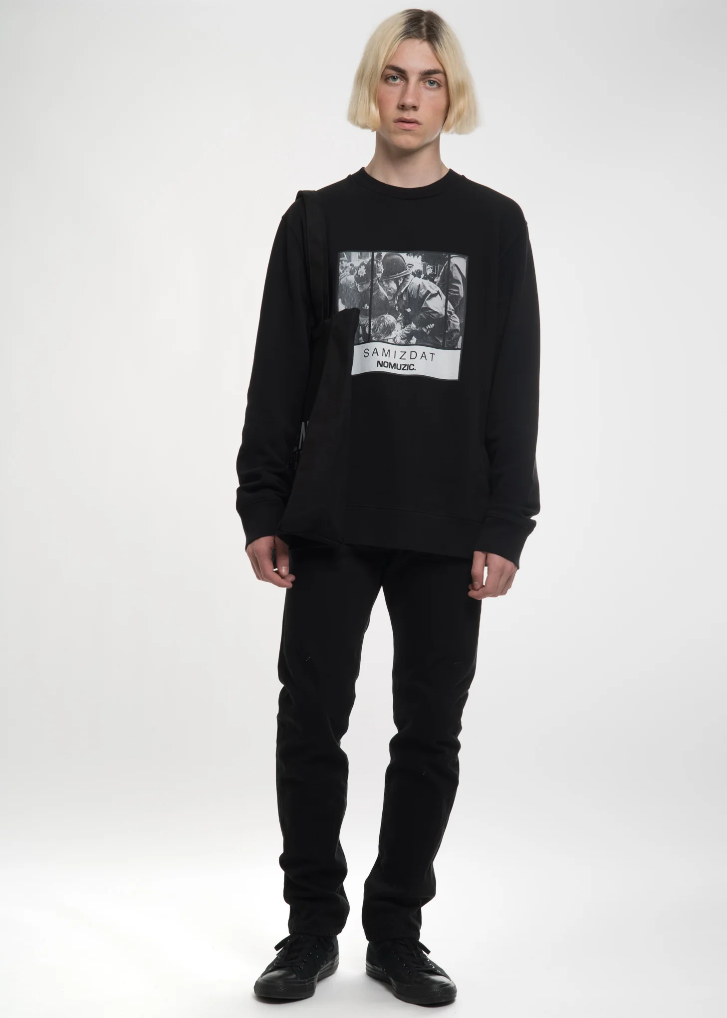 Black No Muzik Sweatshirt - Image 5