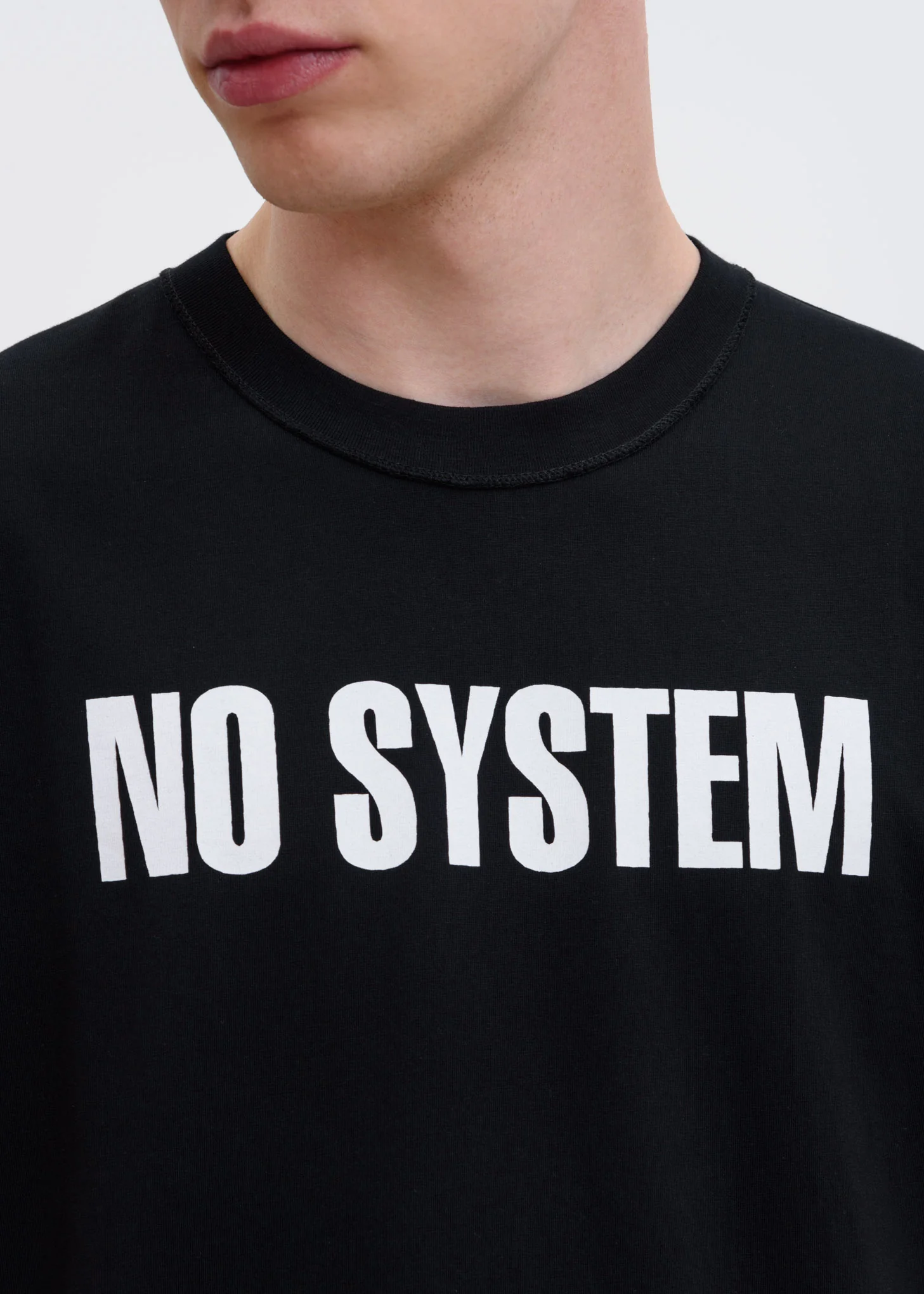 Black “NO SYSTEM” T-Shirt - Image 3