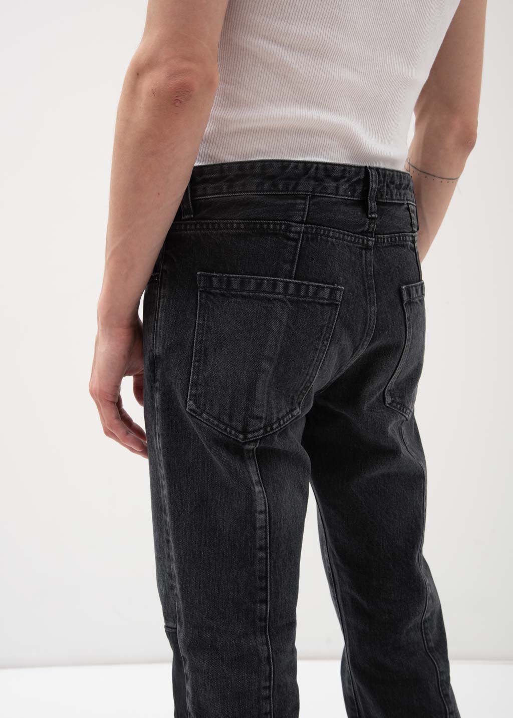 Black NOBO Patch Denim Jeans - Image 3