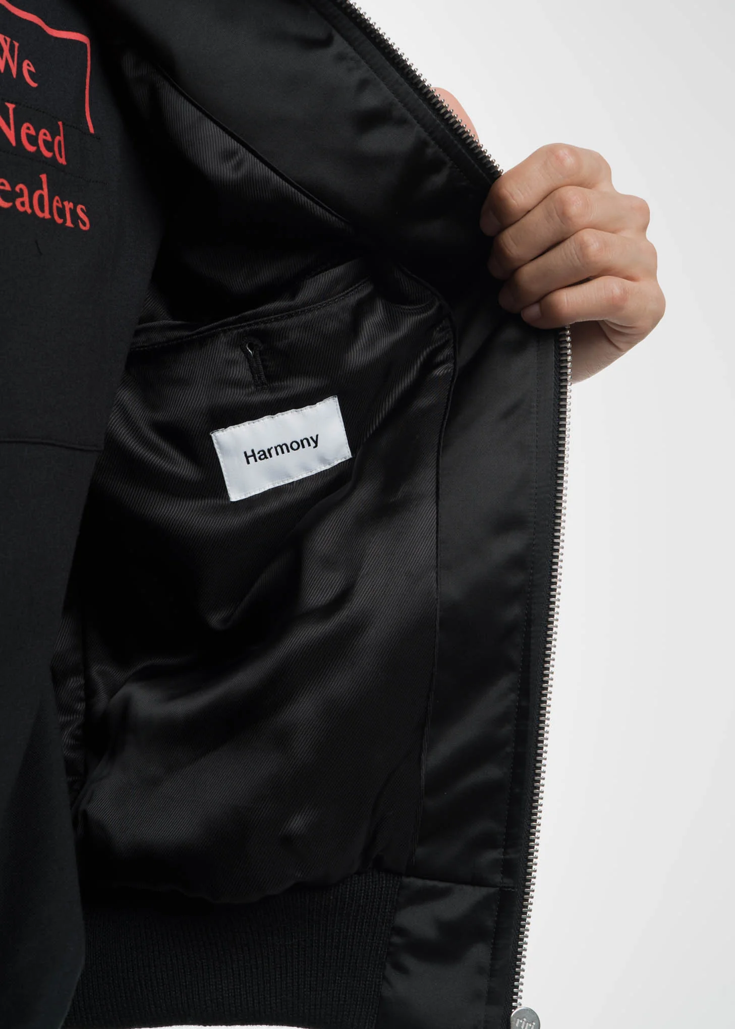 Black Nylon Mack Bomber - Image 6