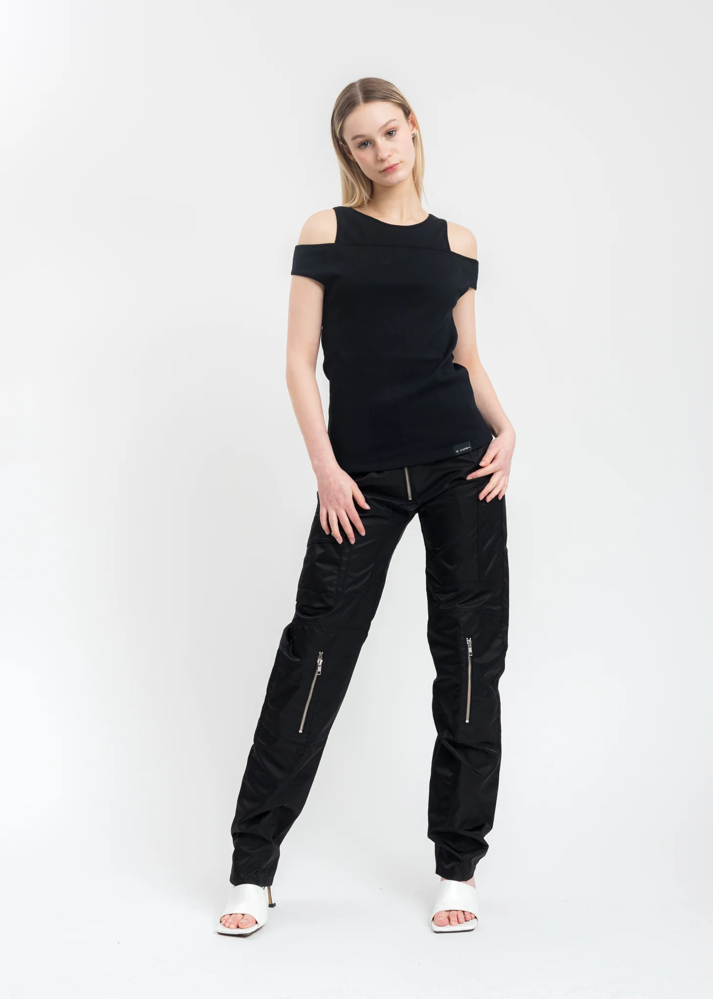 Black Off Shoulder Tank Top - Image 5
