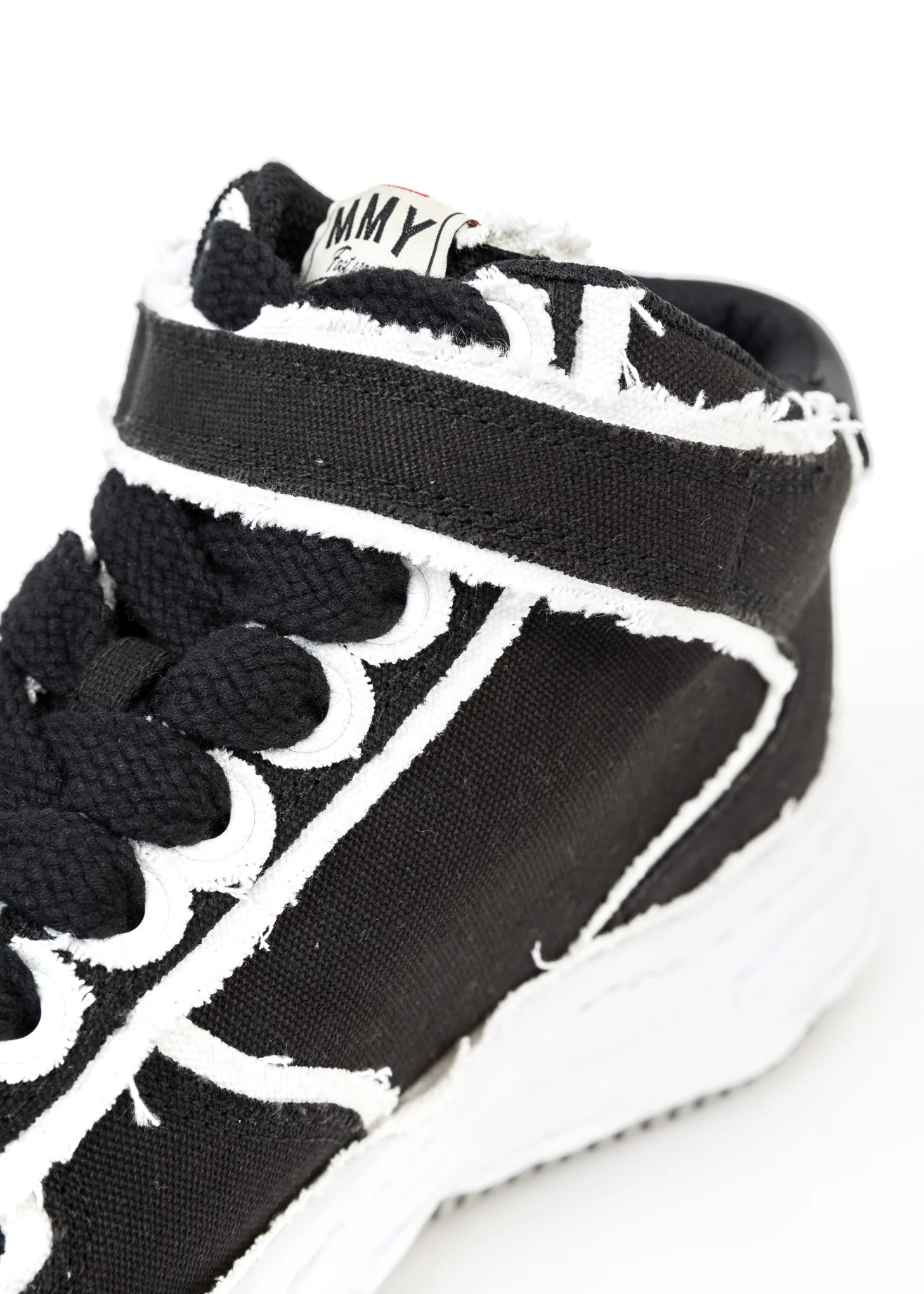Black OG Sole Overhanging Canvas High-Top Sneaker (WAYNE HIGH) - Image 6