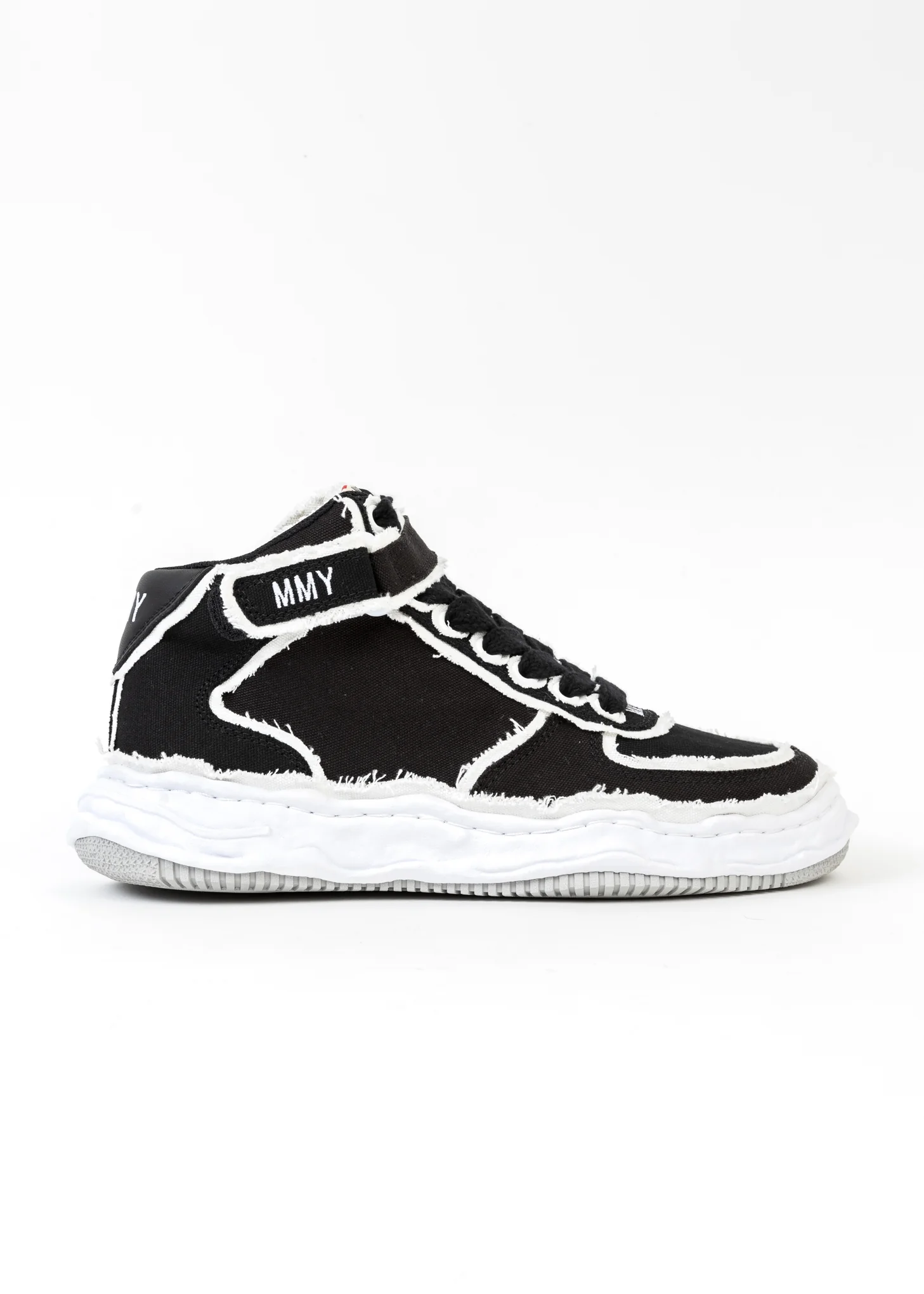 Black OG Sole Overhanging Canvas High-Top Sneaker (WAYNE HIGH) - Image 8