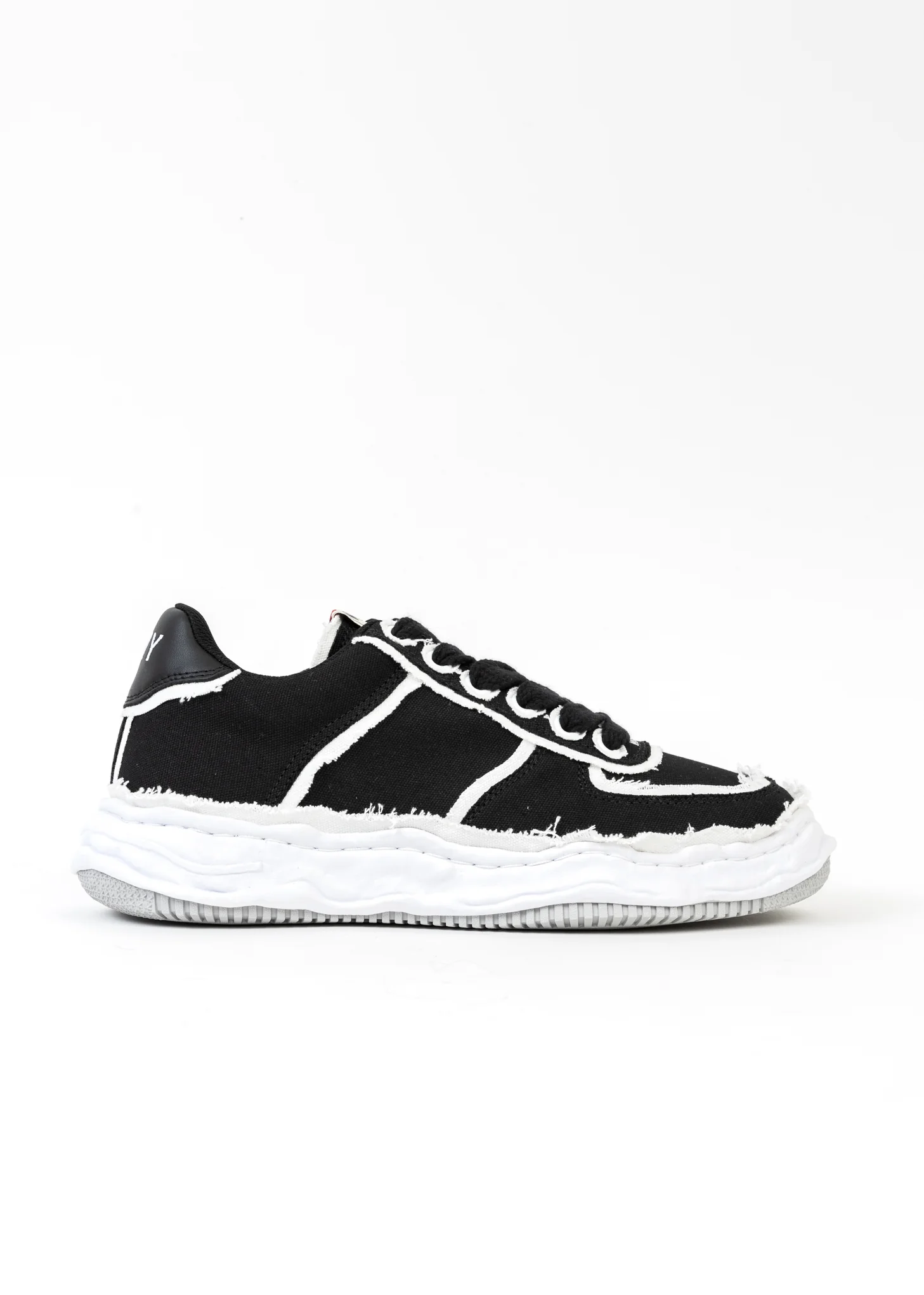 Black OG Sole Overhanging Canvas Low-Top Sneaker (WAYNE LOW) - Image 6