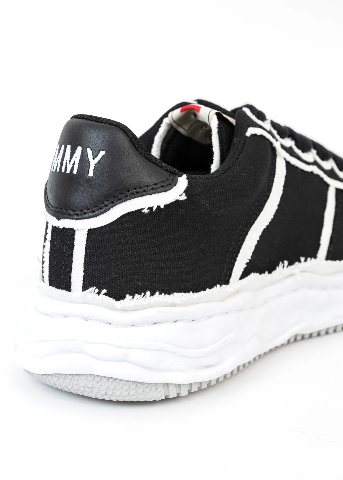Black OG Sole Overhanging Canvas Low-Top Sneaker (WAYNE LOW) - Image 8